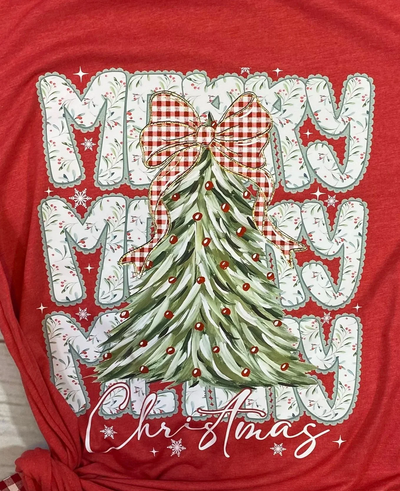 Merry Stacked Tree DTF