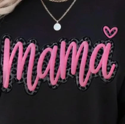 Mama Hot Pink Leopard DTF
