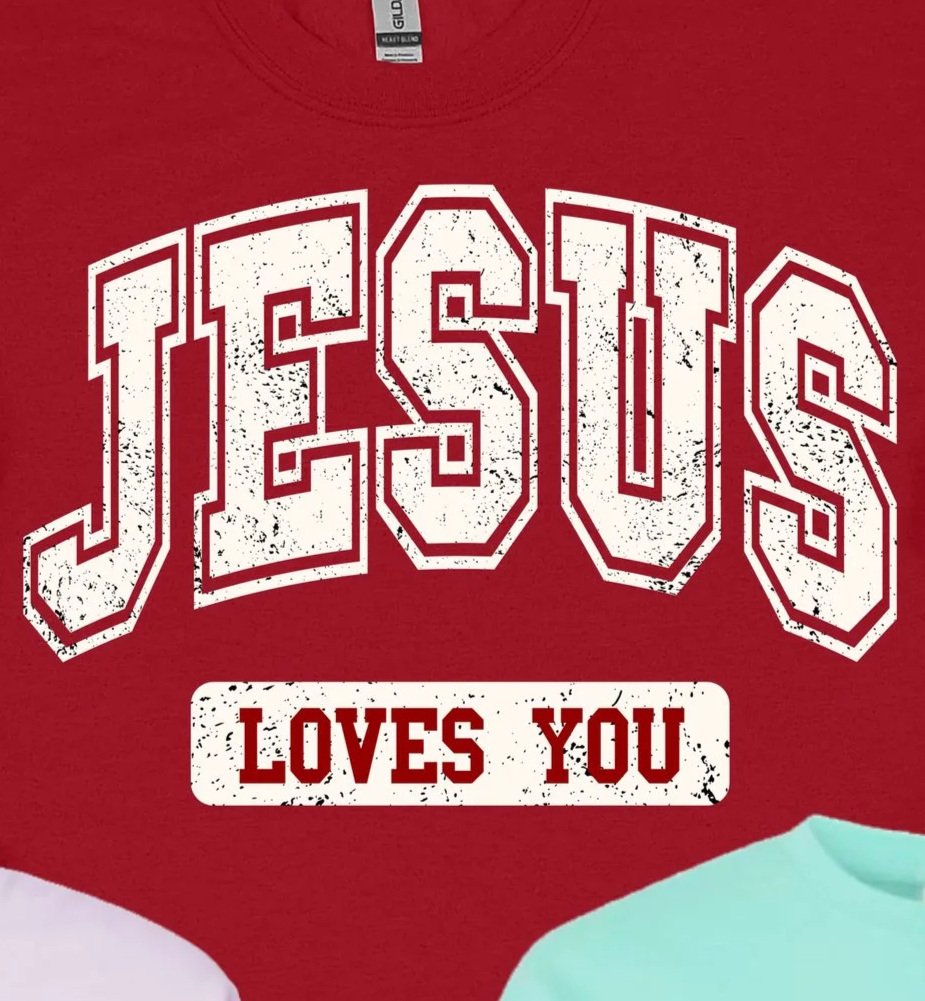 Jesus Loves You Distressed DTF
