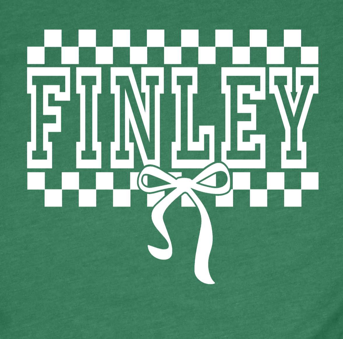 Checker School Bow DTF