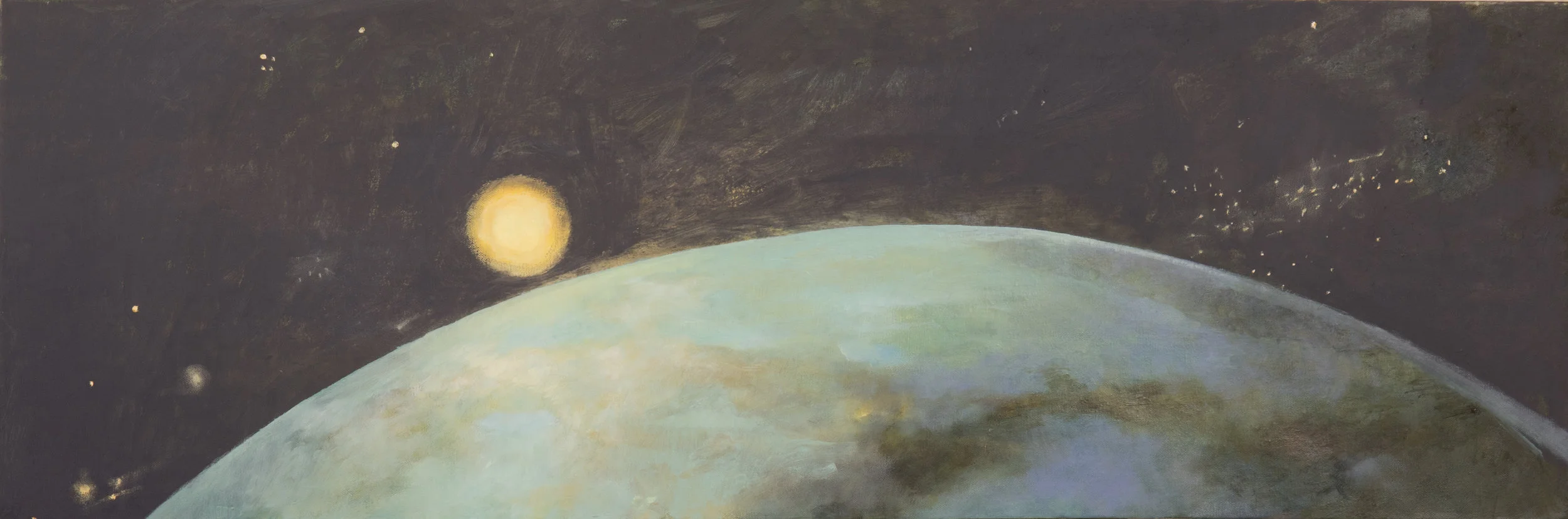 Earth from spaceOil on canvas, 40 x 120cm