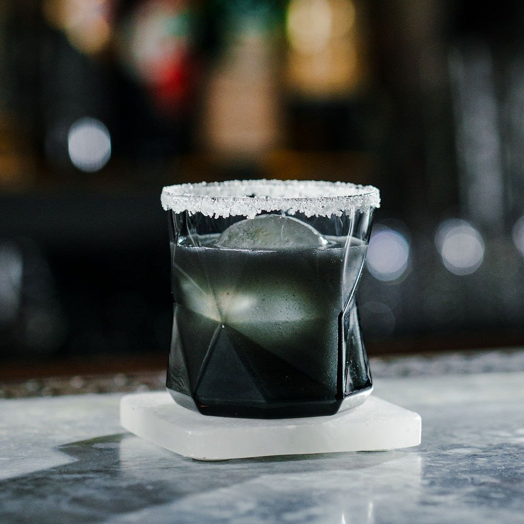 Dreaming of a white sand beach? Try Black Sea, White Sand with rum, aloe vera, banana shrub, blackberries, black pepper, and activated charcoal.

#georgetowndc #cocktailbar #dcdrinks #garnishgame #dcspot #dcfoodie