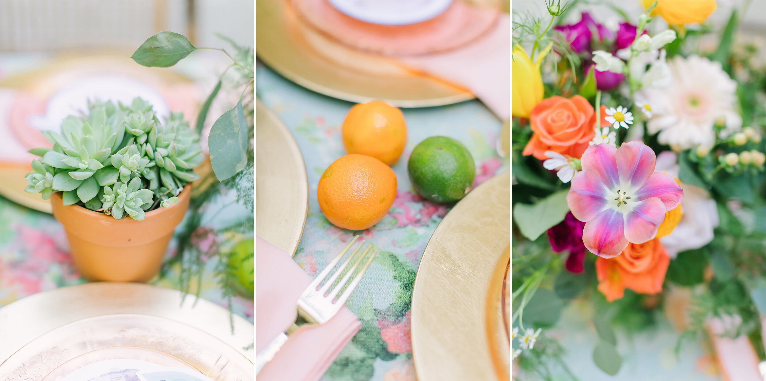 Summer Elopement Backyard Wedding Bright, Colorful Floral