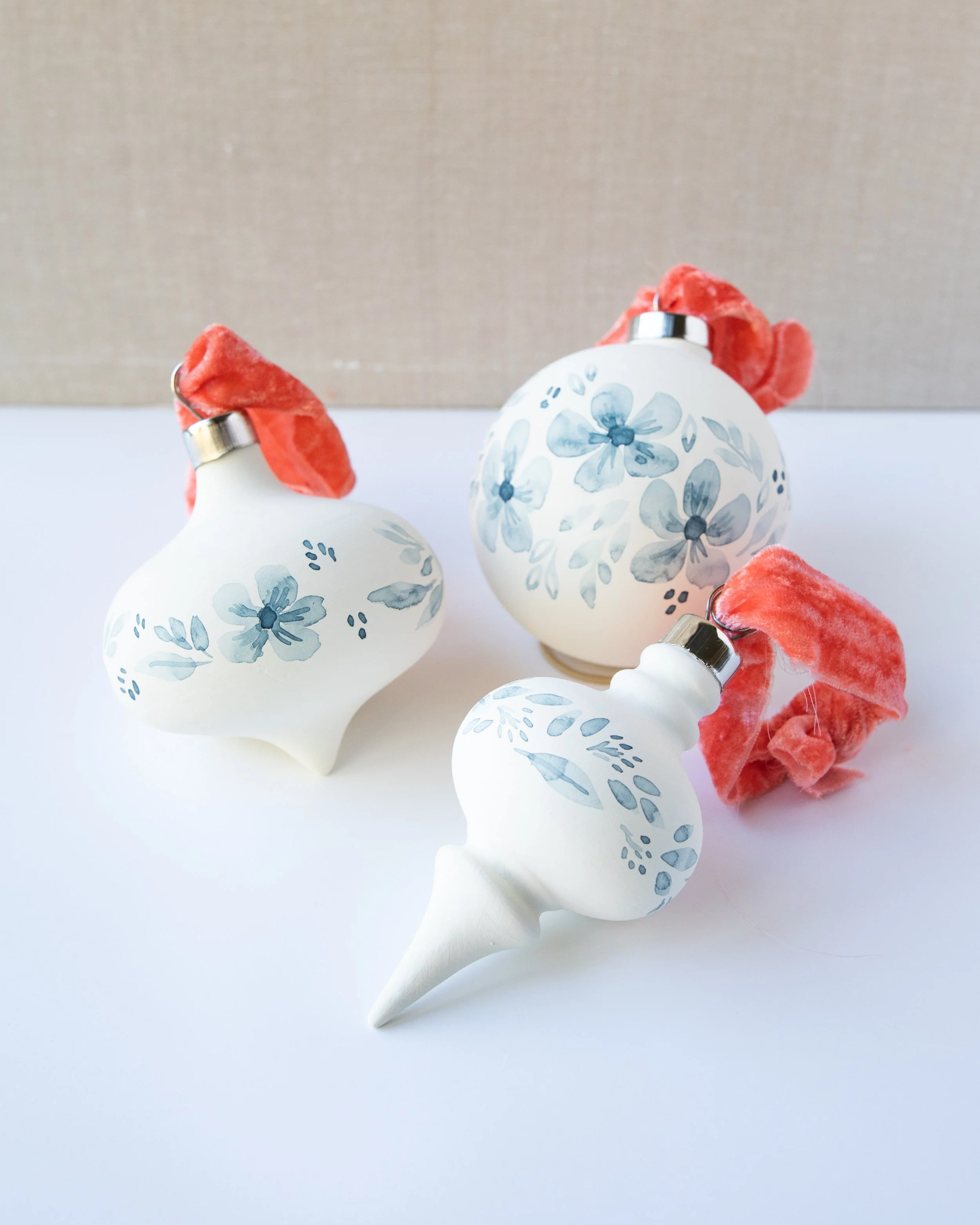 Navy Floral Set of 3