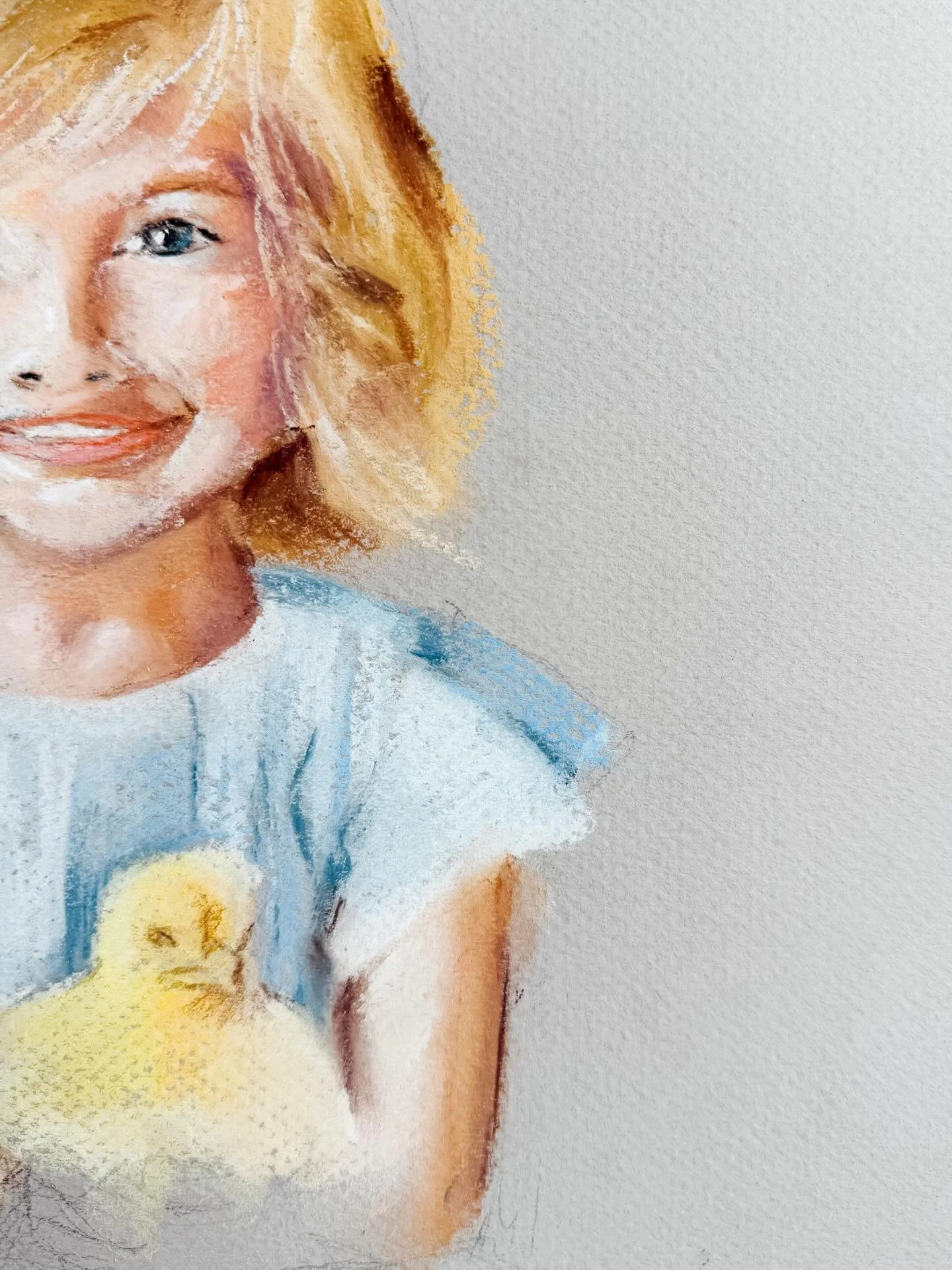 Today&rsquo;s pastel progress 🐓✨🩷 #portraiture #portrait #softpastel