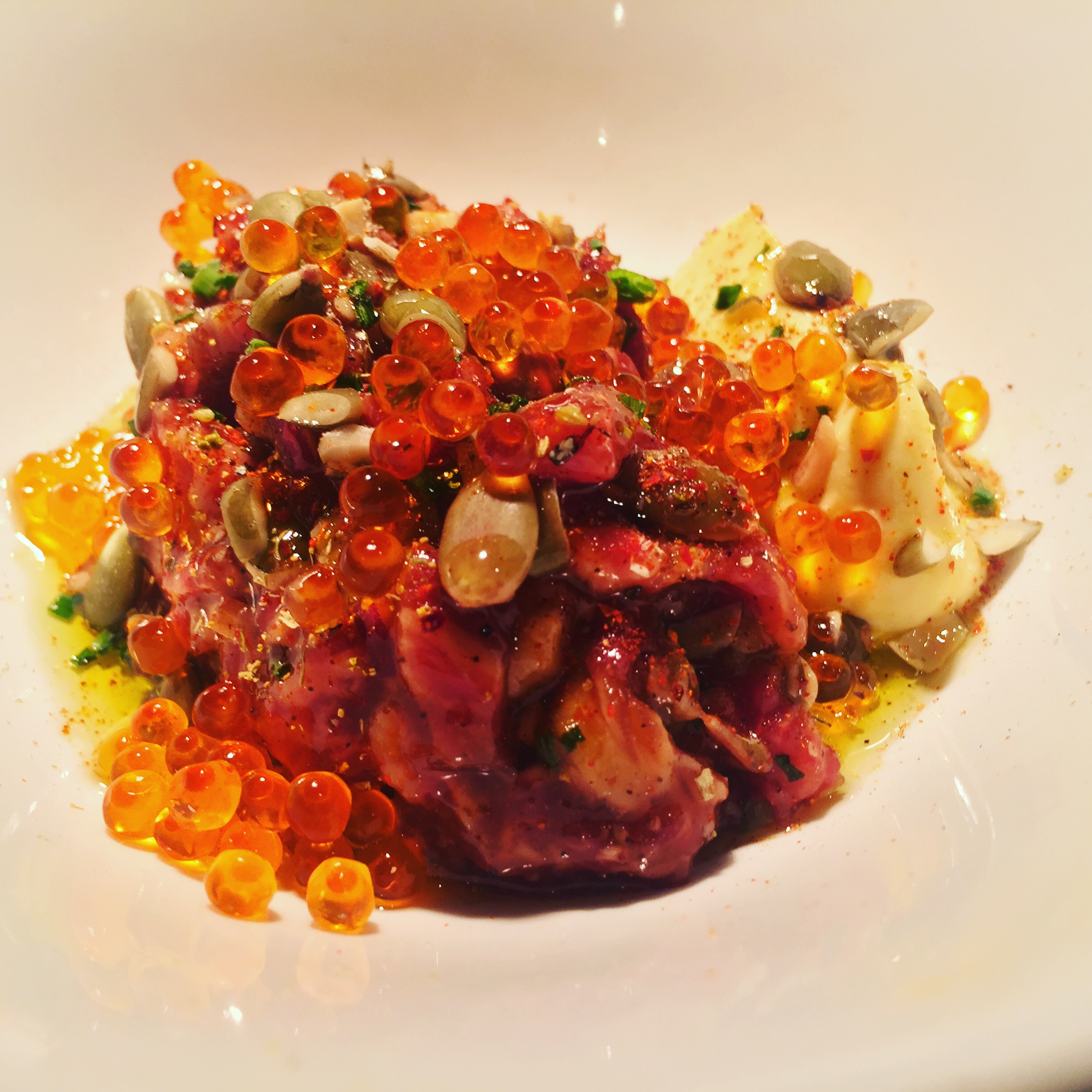wagyu tartare squash butter.JPG