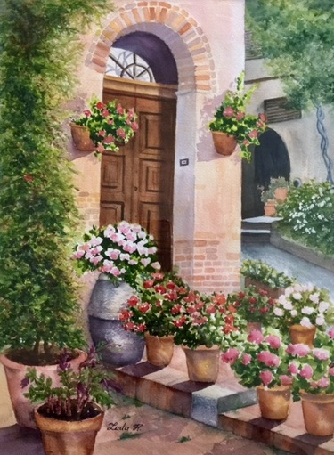  Blooming paradise  Watercolor  16x12 in ( 40.64x30.5cm) 