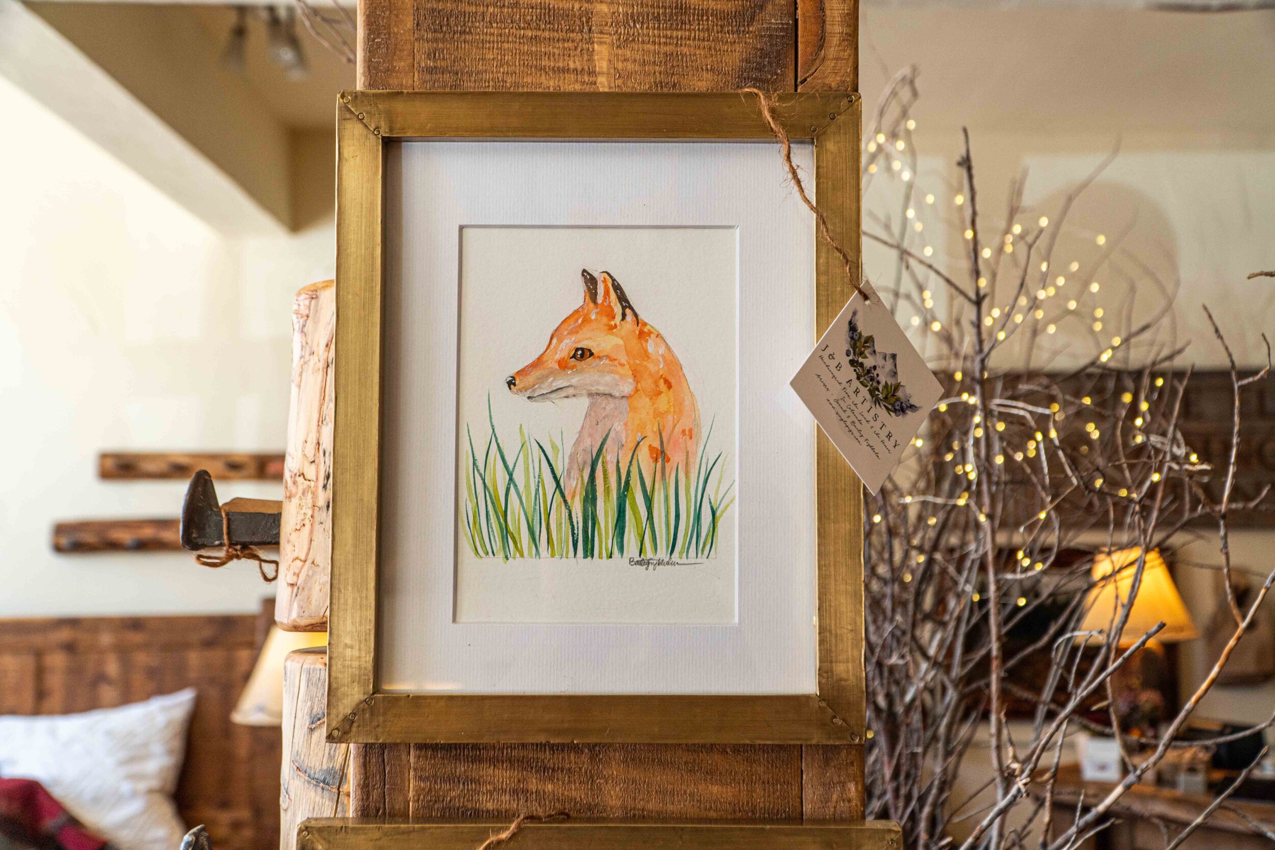 Fox in Grass | Original Watercolor