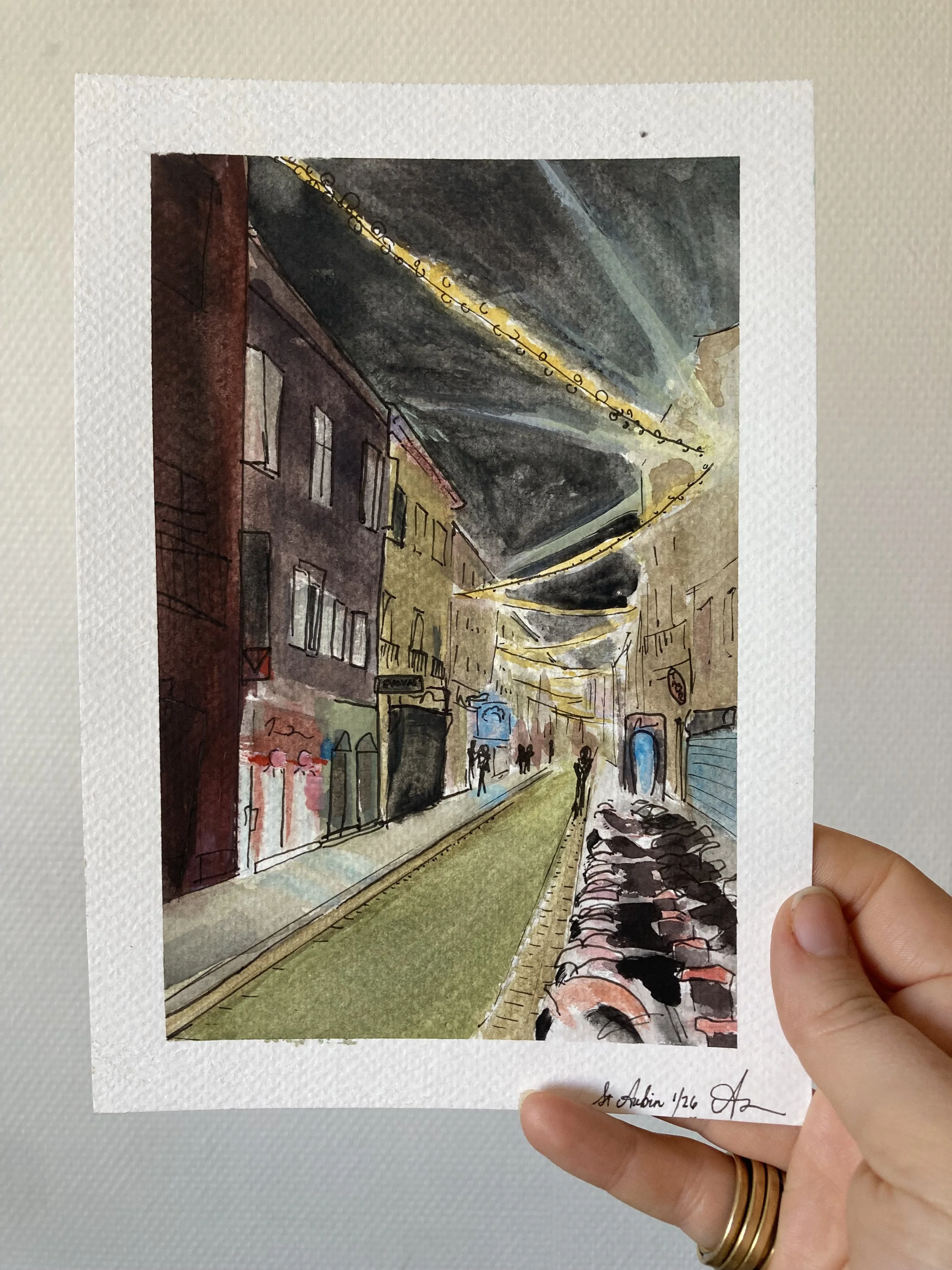 "St Aubin" - Watercolor, 15 cm x 20 cm, 2026
