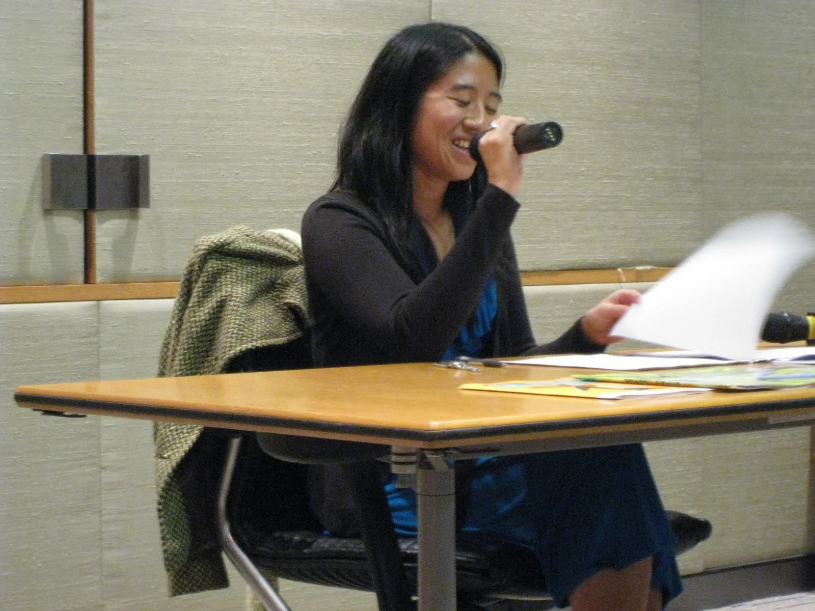 Alvina speaking at some conference or another…perhaps SCBWI.