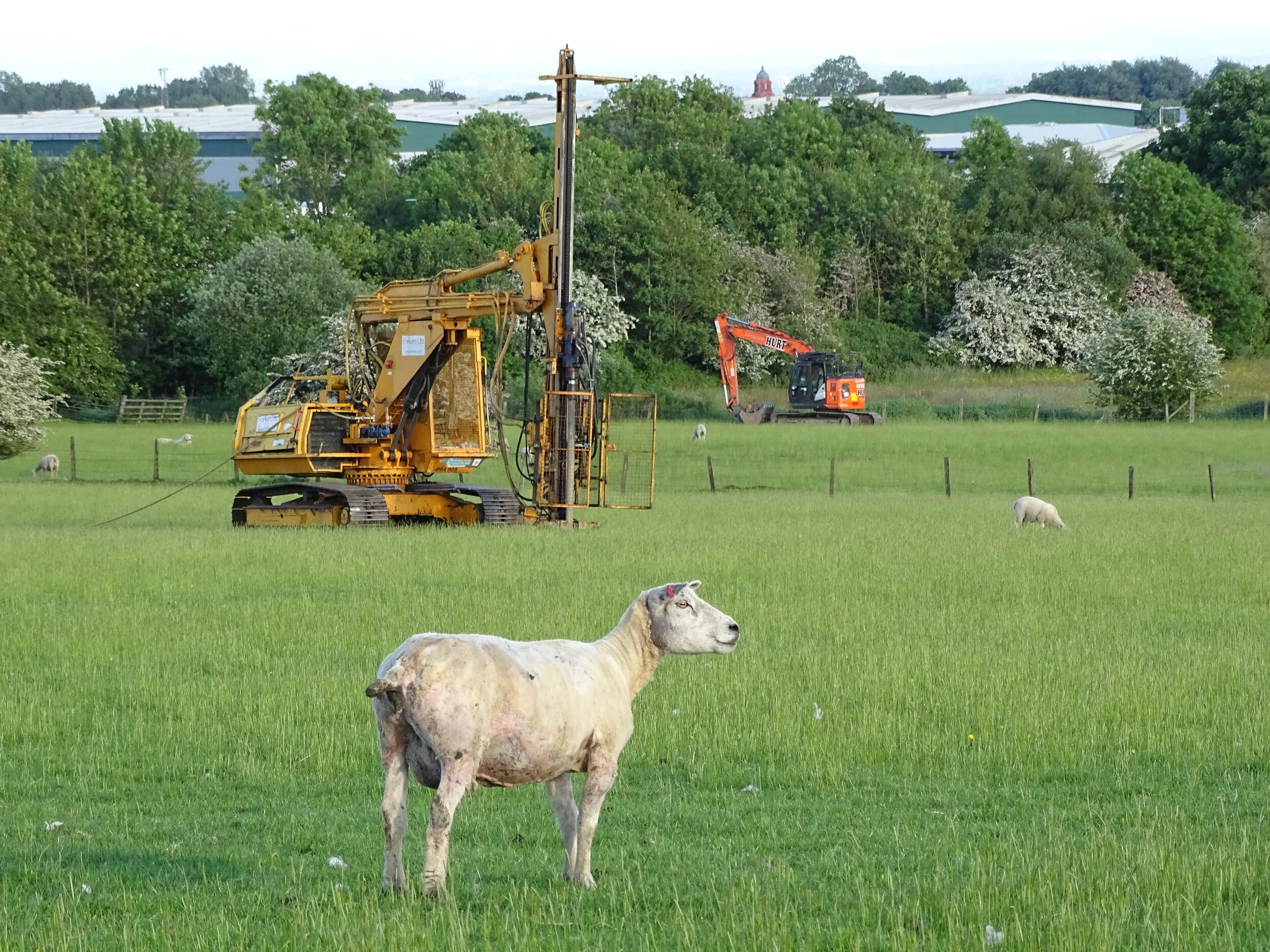 "This particular photo was taken in June 2021. The drilling rig was parked up in a field at what is now going to become a Harworth Group development at Wingates, which was recently given Secretary of State approval (Bolton Planning reference 04766/18