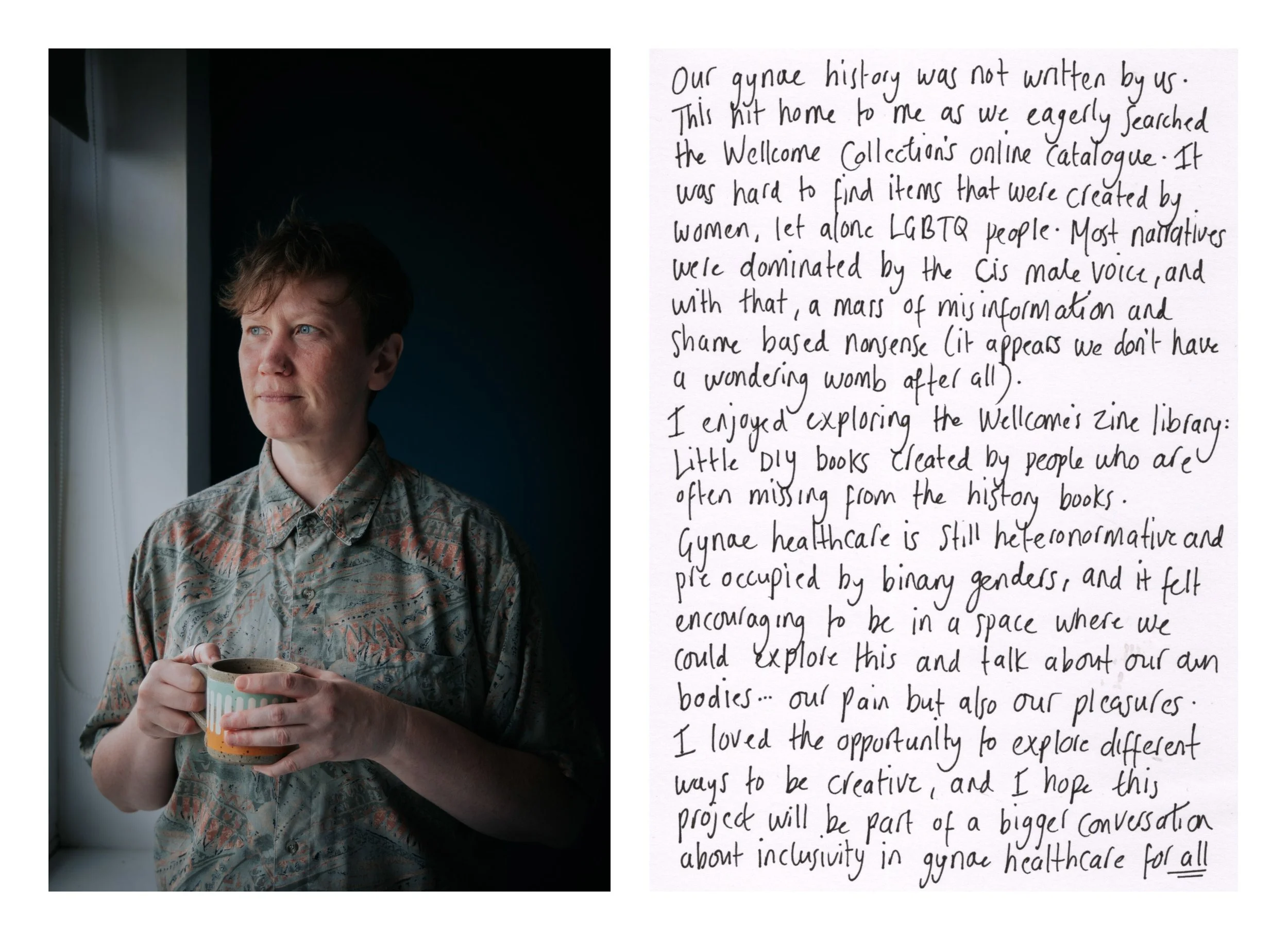 Portrait of Kate Hardy by Marge, along with Kate's words
