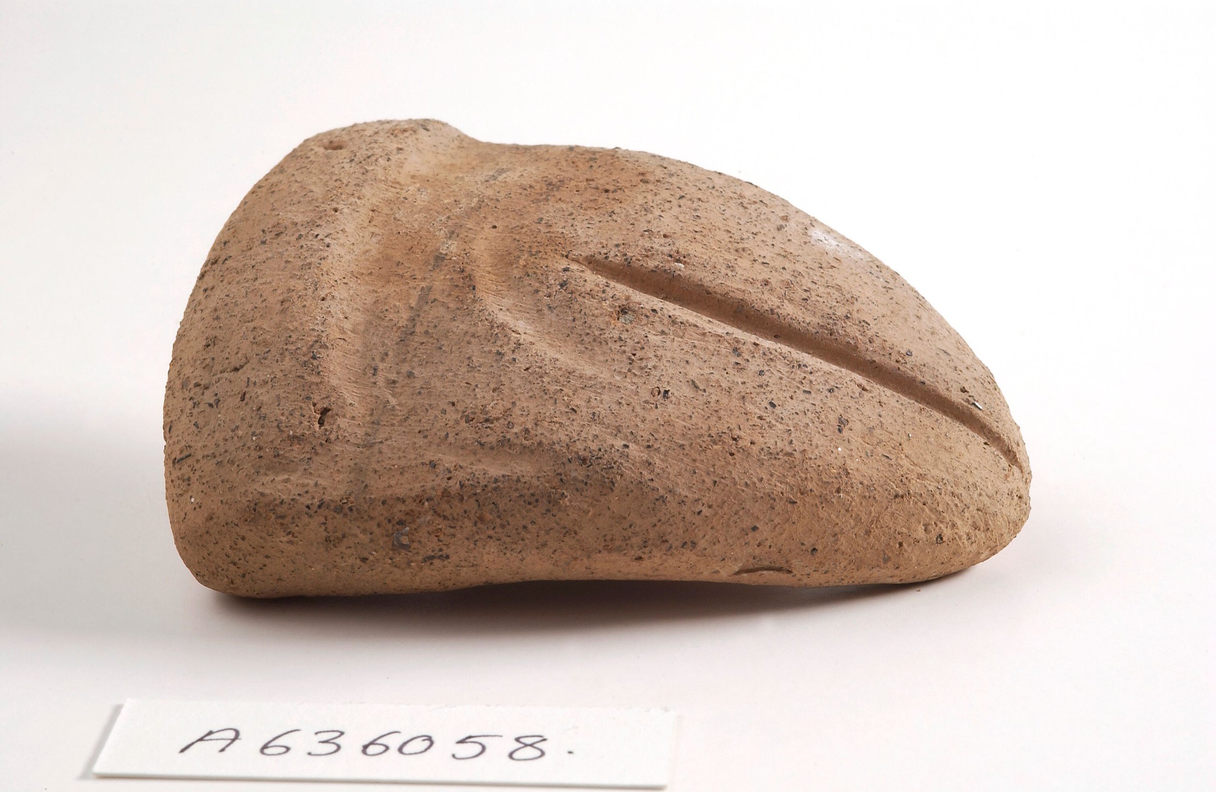 A clay-baked vulvas. Roman votive offering. Wellcome Collection..jpg