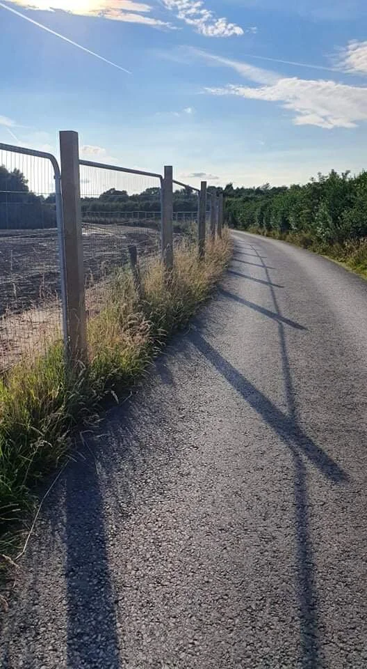 "Once a quiet path to the golf course, now a building site either side of the path." (Image and words: Rebecca Owen)