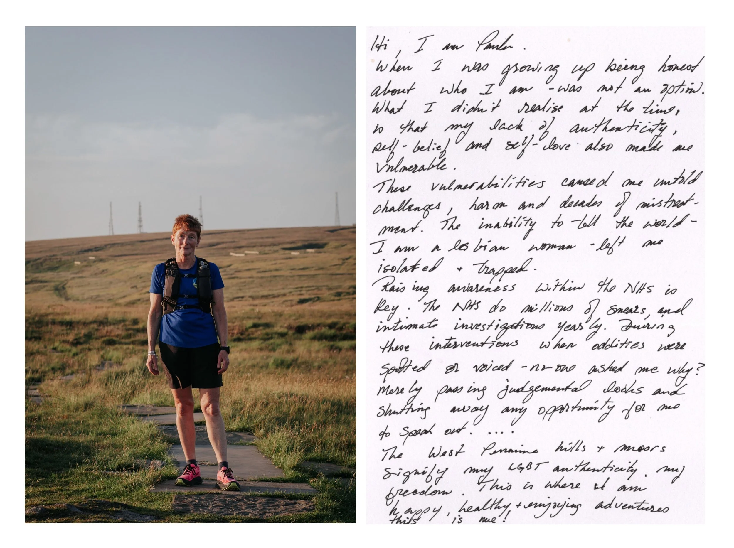 Portrait of Paula Dalziel by Marge, along with Paula's words