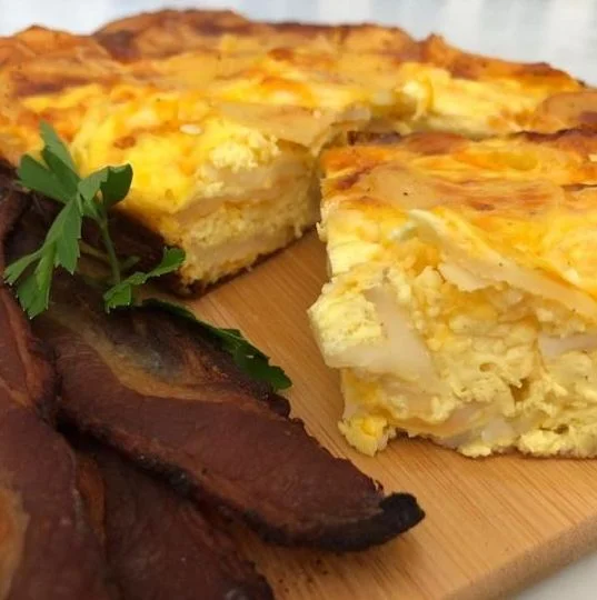 Gluten Free Breakfast Strata Made with Dehydrated Potatoes (Bin 1844