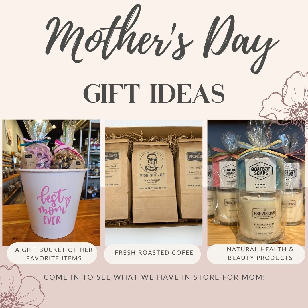 It's not too late to come in and pick up something for mom!  Come visit us and make this a Mother's Day to remember with goodies from BD Provisions.

#bdprovisions #newtownct #newmilfordct #severnapark #mothersdaygifts #shoplocal
