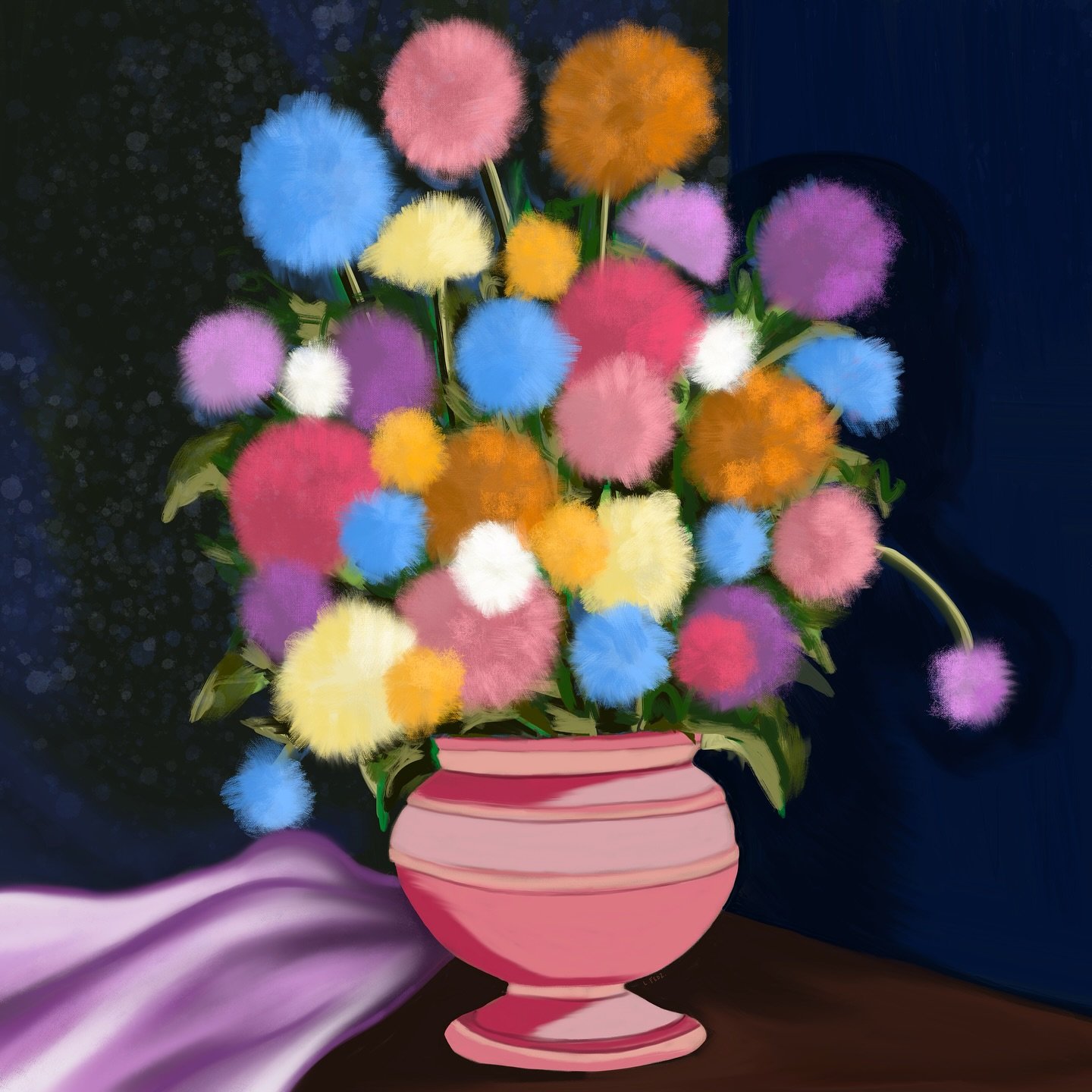 &ldquo;Vibrant Still Life&rdquo; 2025. Digital Painting
