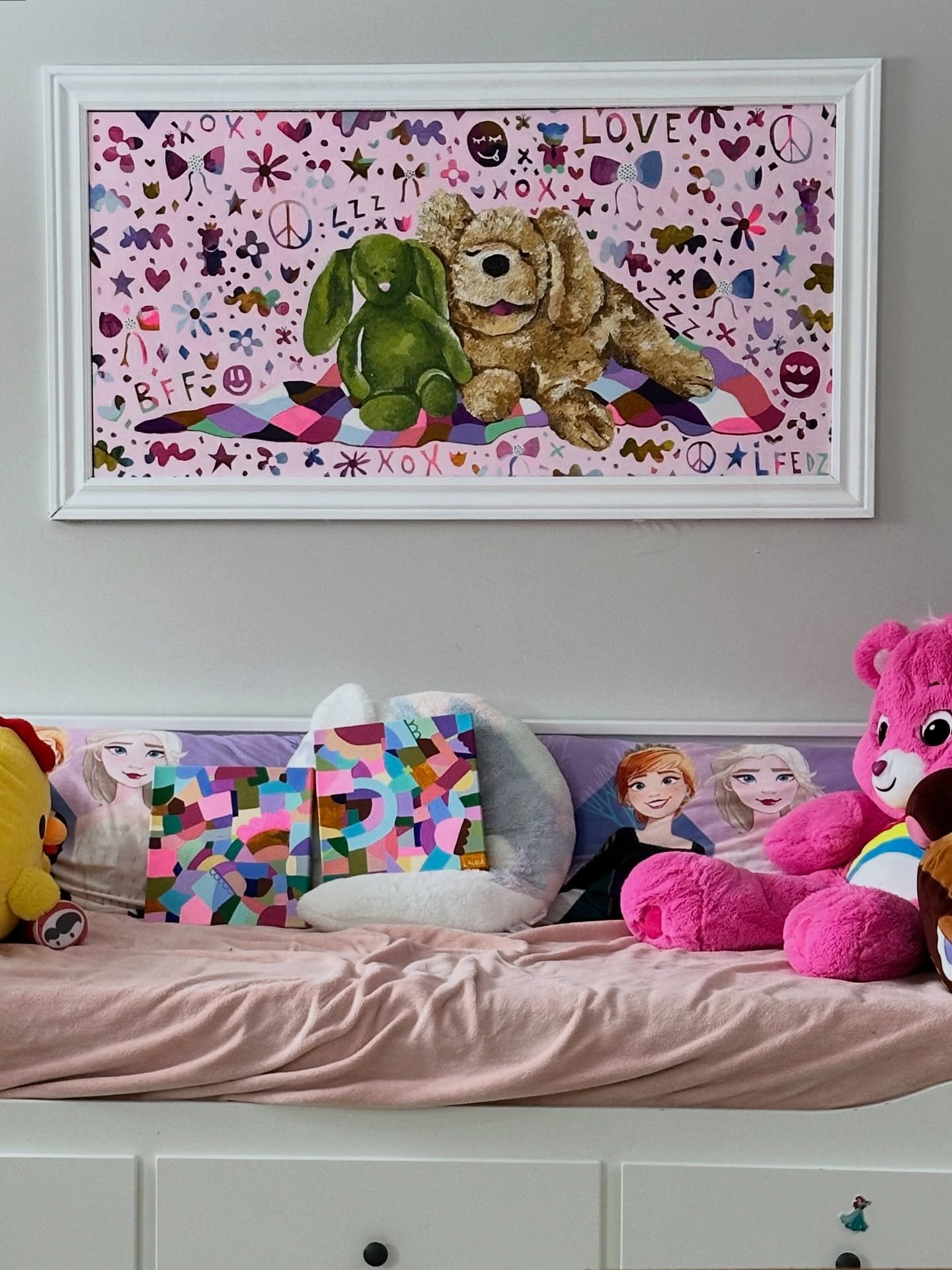 Art in the wild (my kids play area) 

I *think* these 2 are finished&hellip; hmmmm.