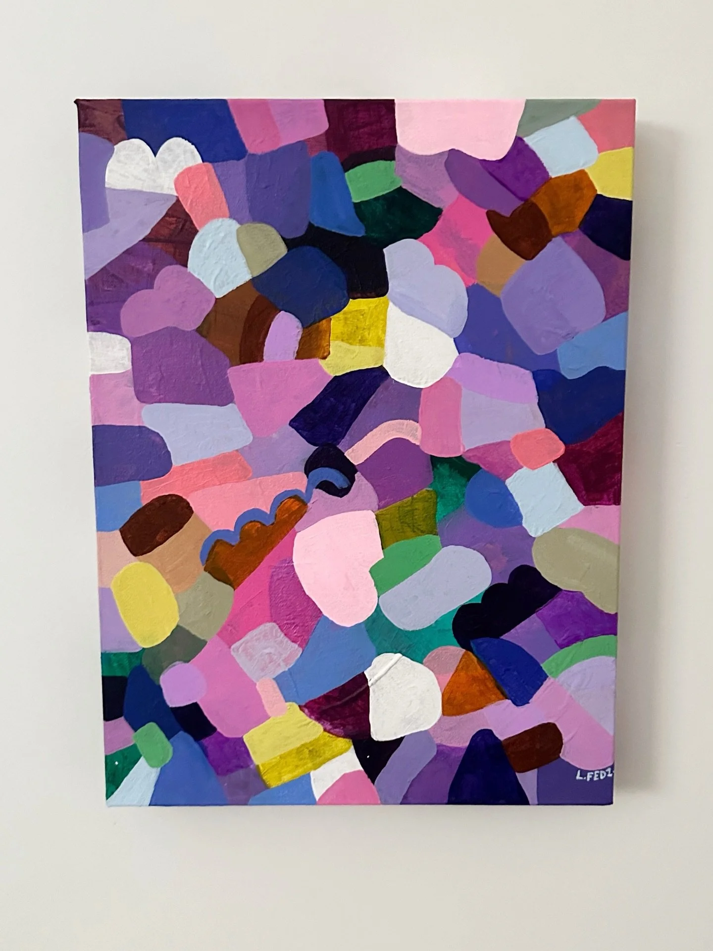 &ldquo;Wildflower Winds&rdquo; 12&rdquo; x 16&rdquo;. 

I think I&rsquo;m currently in love with purple. All purples. 

And my big mug painting is NOT going to stay with a green background- it needs to be blue- another layer here we come 😂 but still