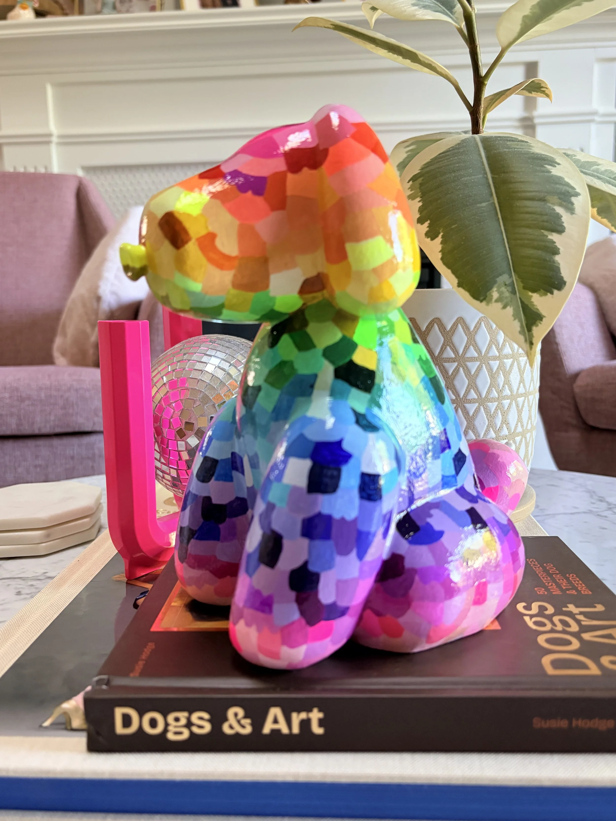 Painted Balloon Dog Art