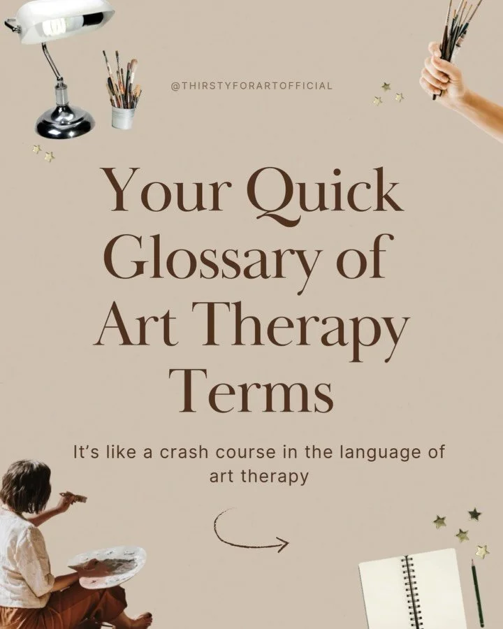 Save this post!! 💾🥰 

Did you know these terms&hellip;? 

Before I started studying art therapy, I once read an art therapy journal article and honestly it didn&rsquo;t make ANY sense to me (because of all the niche language!) even though I was a p