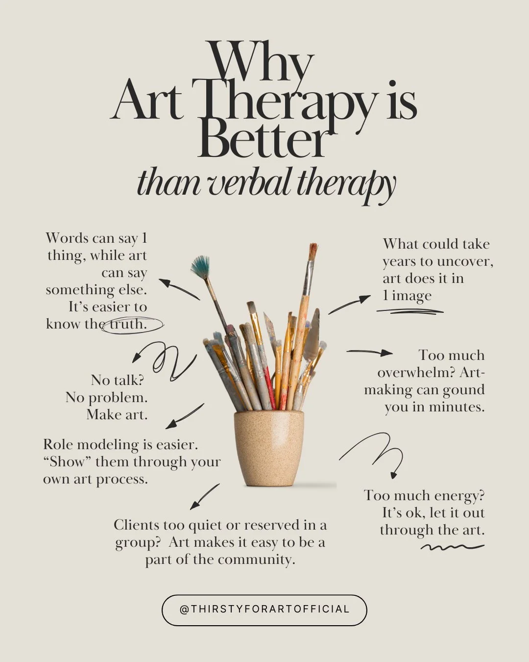 Okay,  I don&rsquo;t mean it&rsquo;s a competition. (lol) 
👇

Verbal therapy is important and has its place. But here&rsquo;s the truth: words can only go so far.

Think about it:

- Not every feeling has words.
- Trauma often lives in the body, not