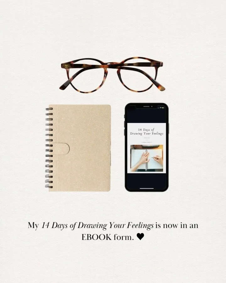 Before: email -&gt; now, an ebook. 👀🫶

I&rsquo;m so excited. By popular request, my 14 Days of Drawing Your Feelings email course now available as a beautiful printable ebook! 

Inside you&rsquo;ll find my carefully crafted therapeutic art drawing 