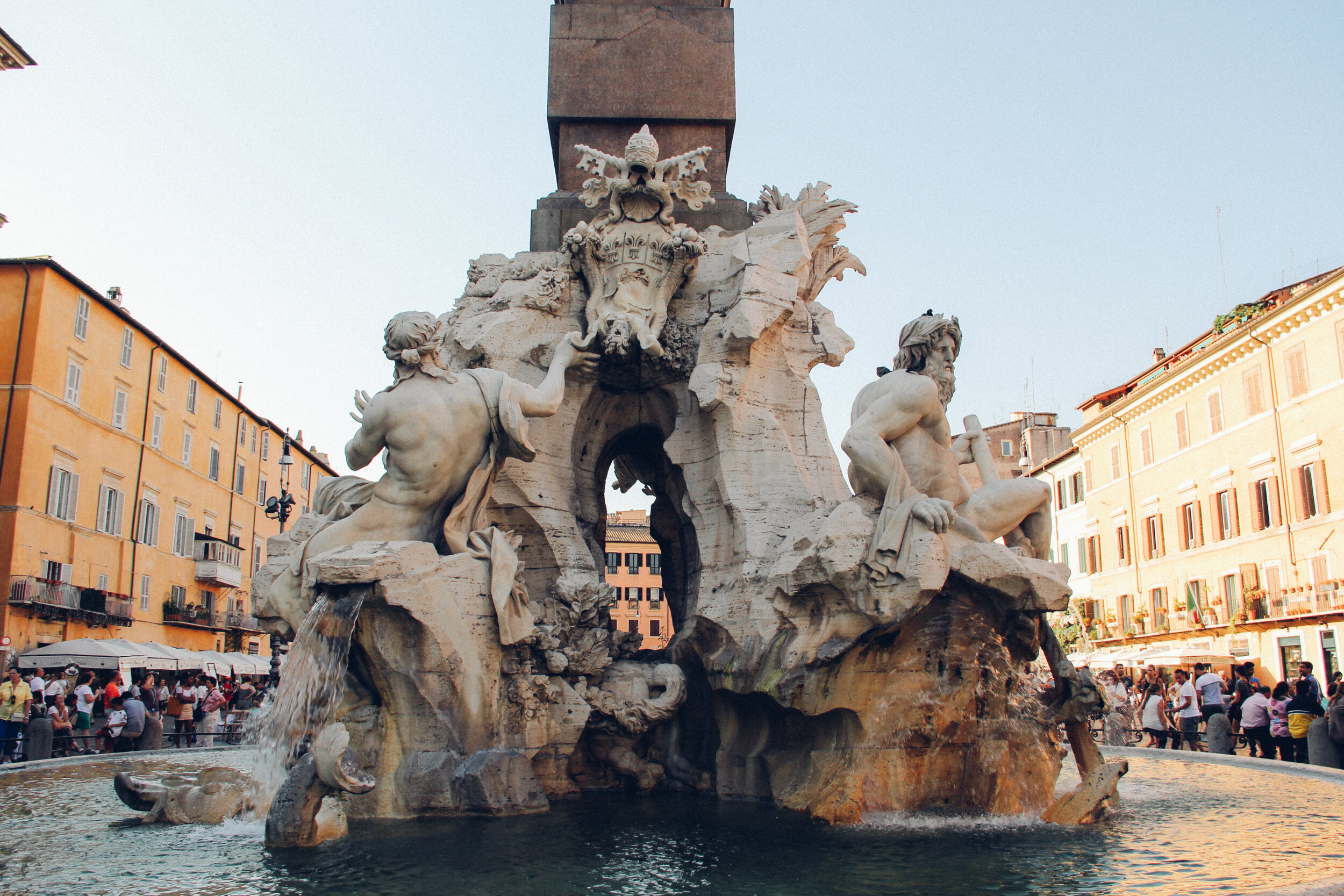  Fontana dei Quattro Fiumi (Fountain of the Four Rivers), 1647-1651, the largest of the three fountains 