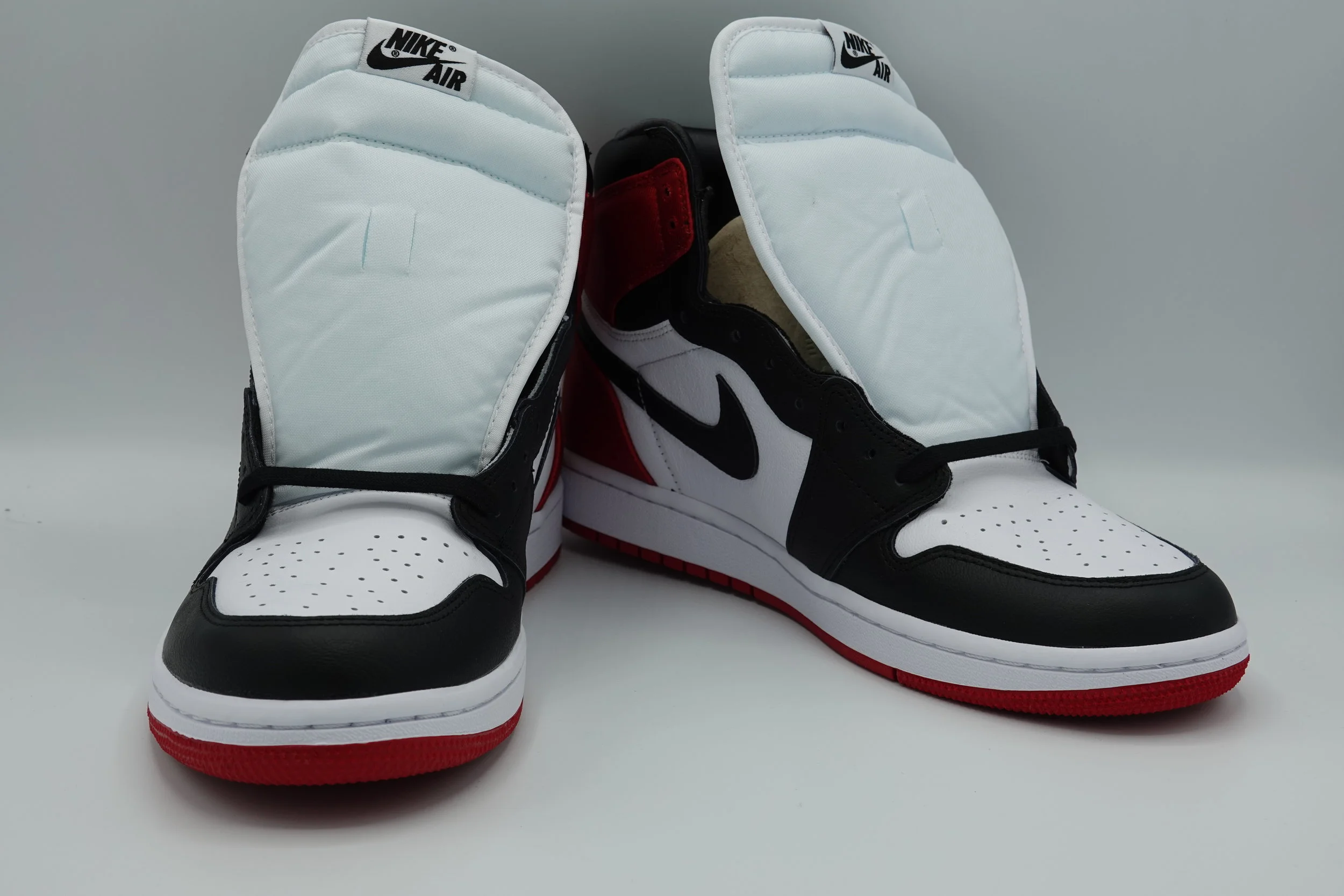 womens air jordan satin black toe