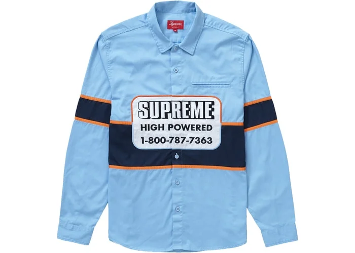 Supreme High Powered Work Shirt Light Blue — The Twelve Hub