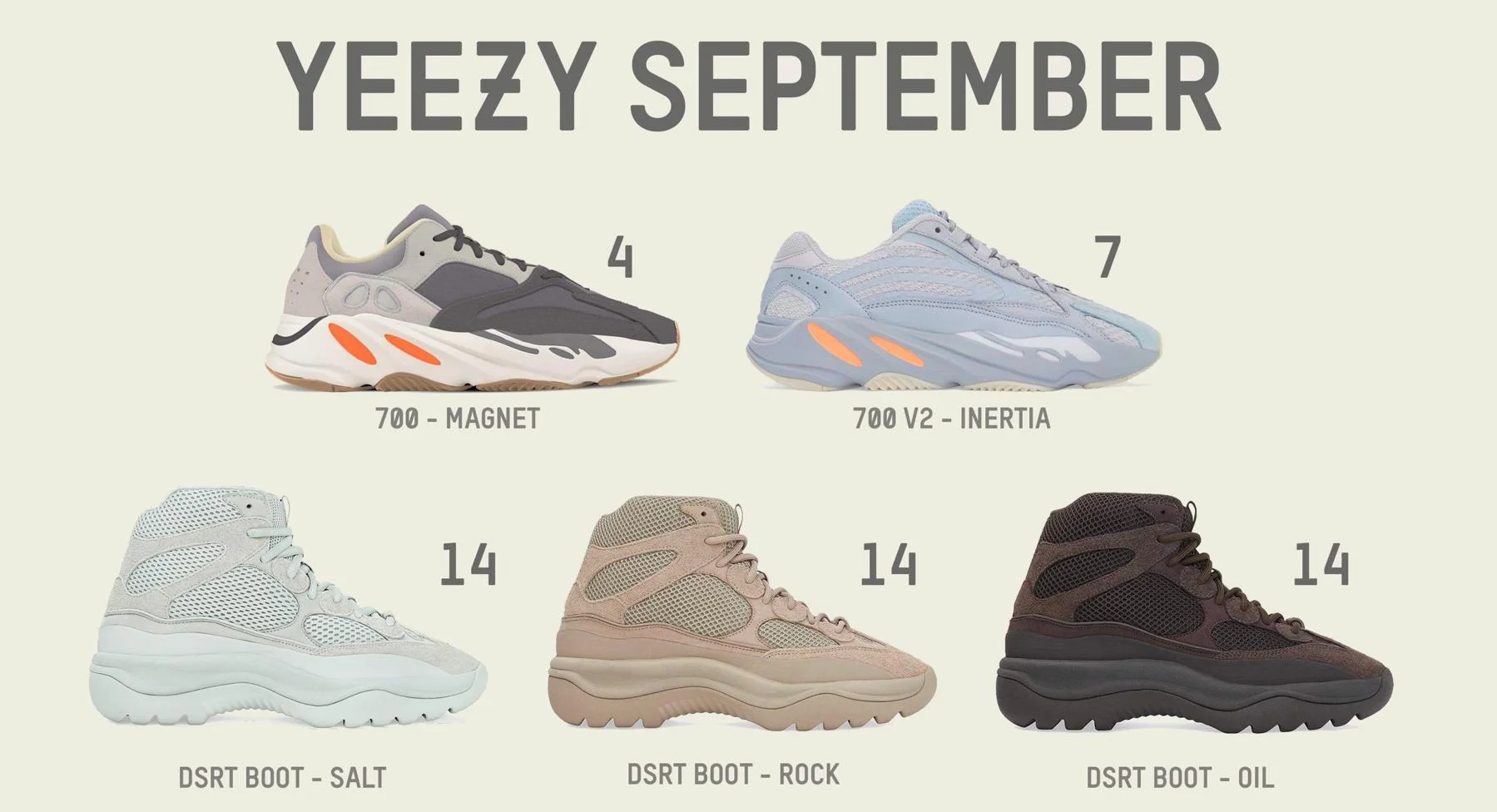 September YEEZY Releases