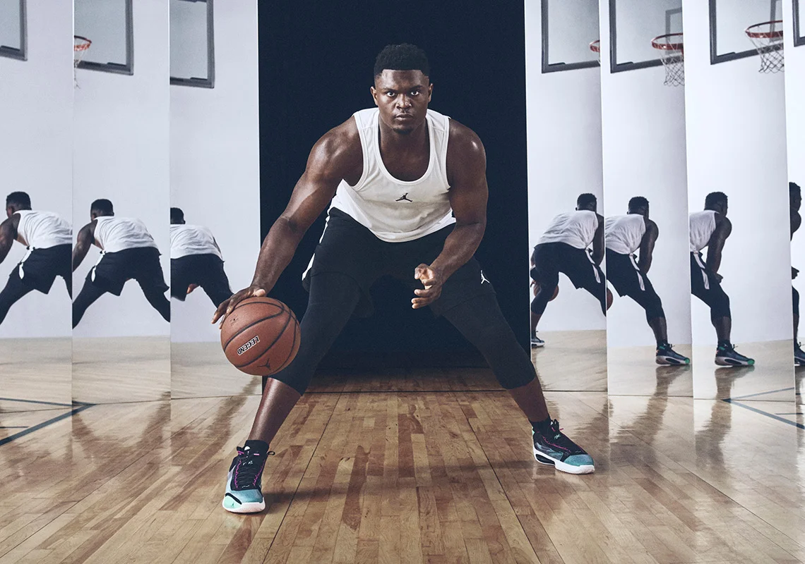 Zion Williamson Air Jordan 34 on feet