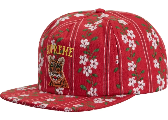 Supreme Flower Jacquard 5-Panel (Red)