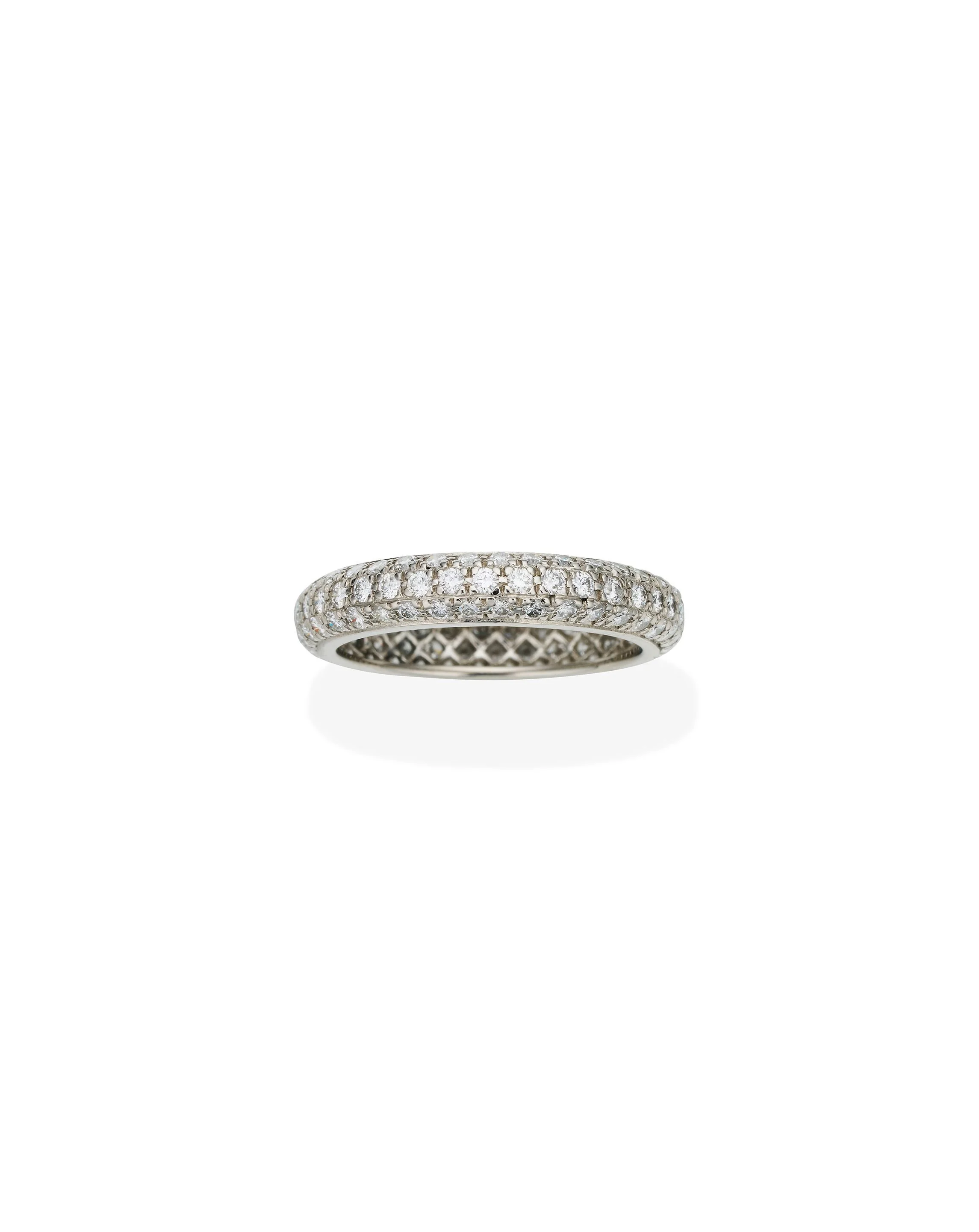 Cartier platinum and diamond band ring