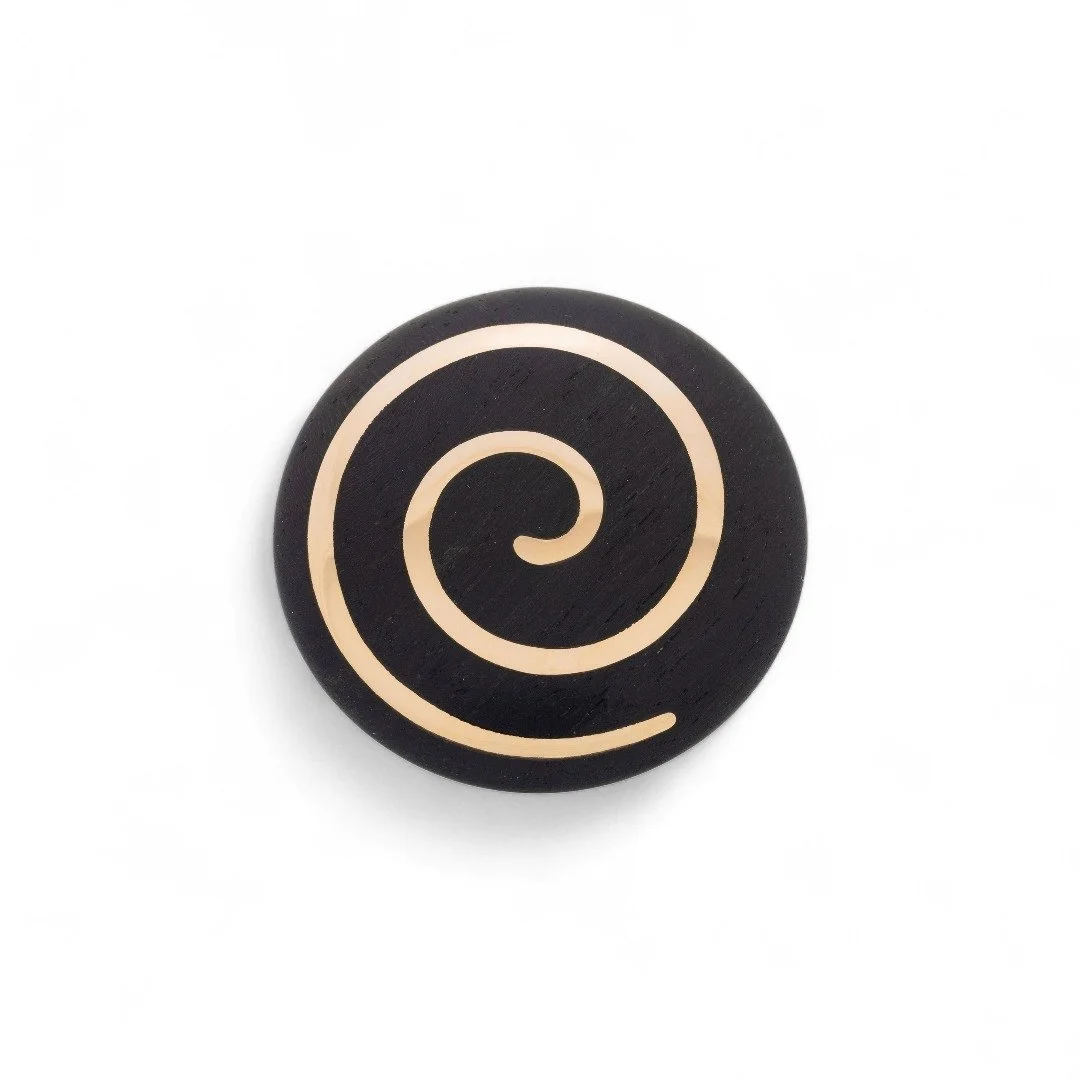 Vhernier Modern Gold and Ebony Spiral Ring