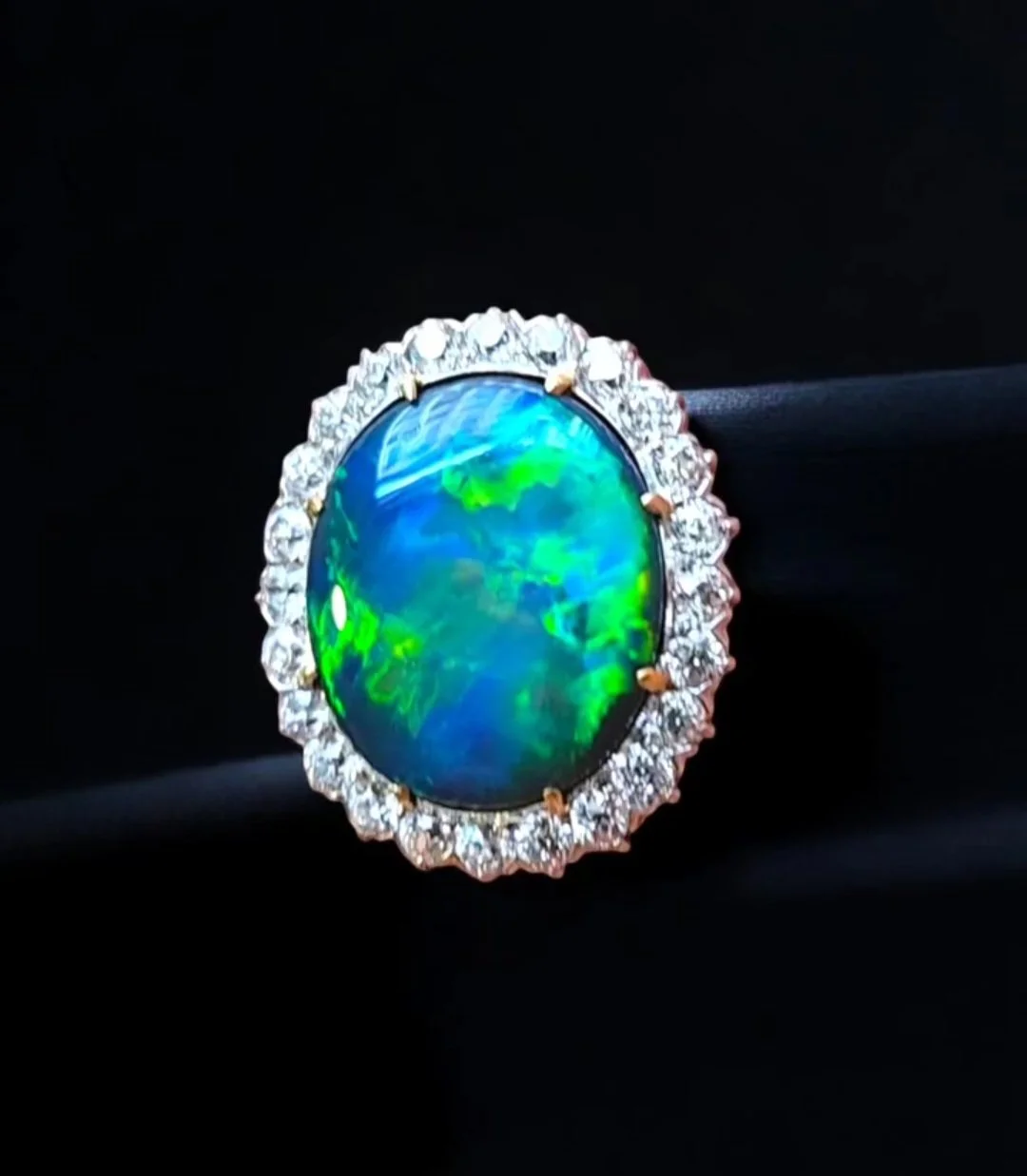 Tiffany & Co Australian Opal and Diamond Brooch, circa 1890's