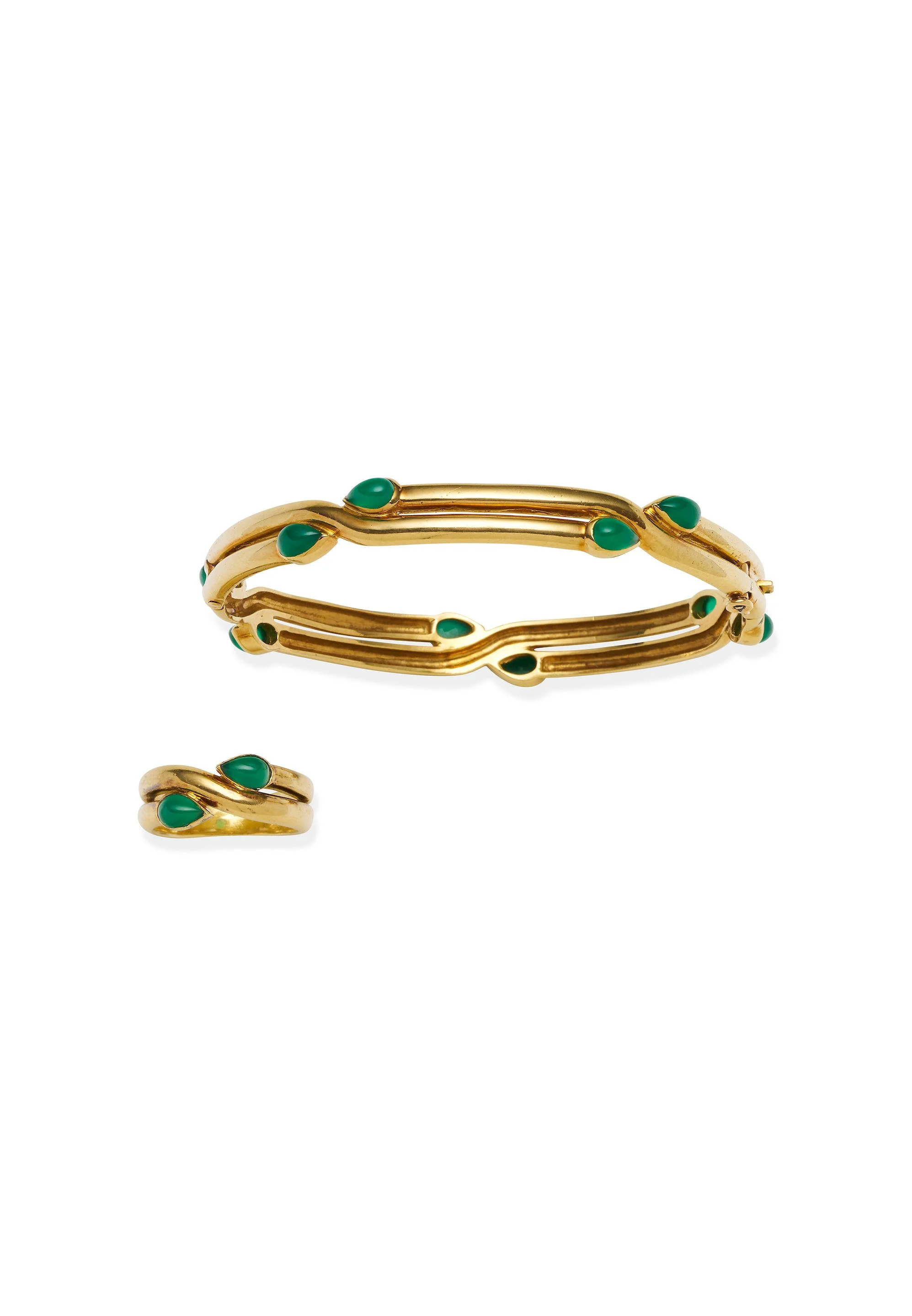 Van Cleef & Arpels 1970’s gold set of bangle and ring