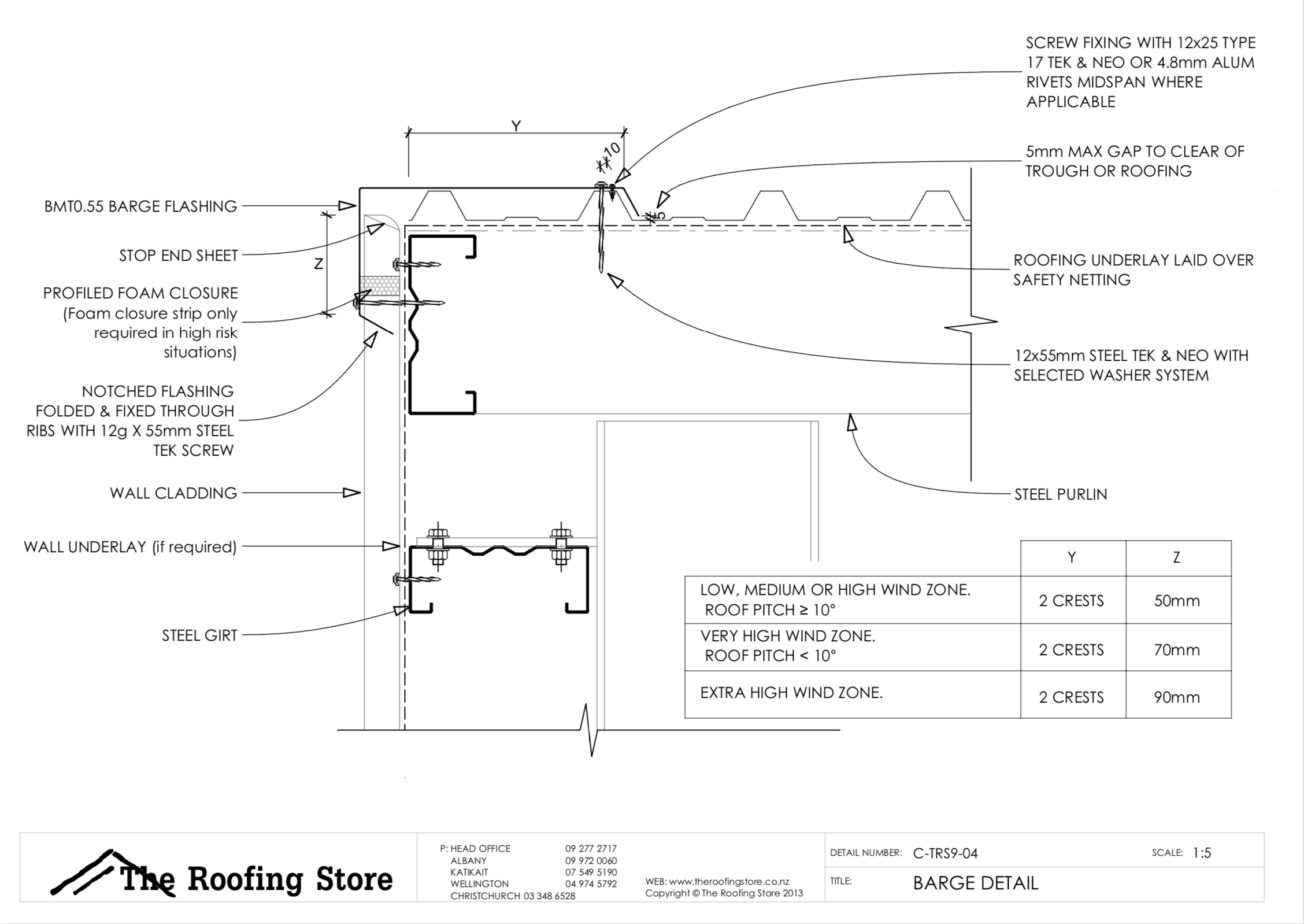 The Roofing StoreTRS9 Longrun Steel Roofing Commercial Specification