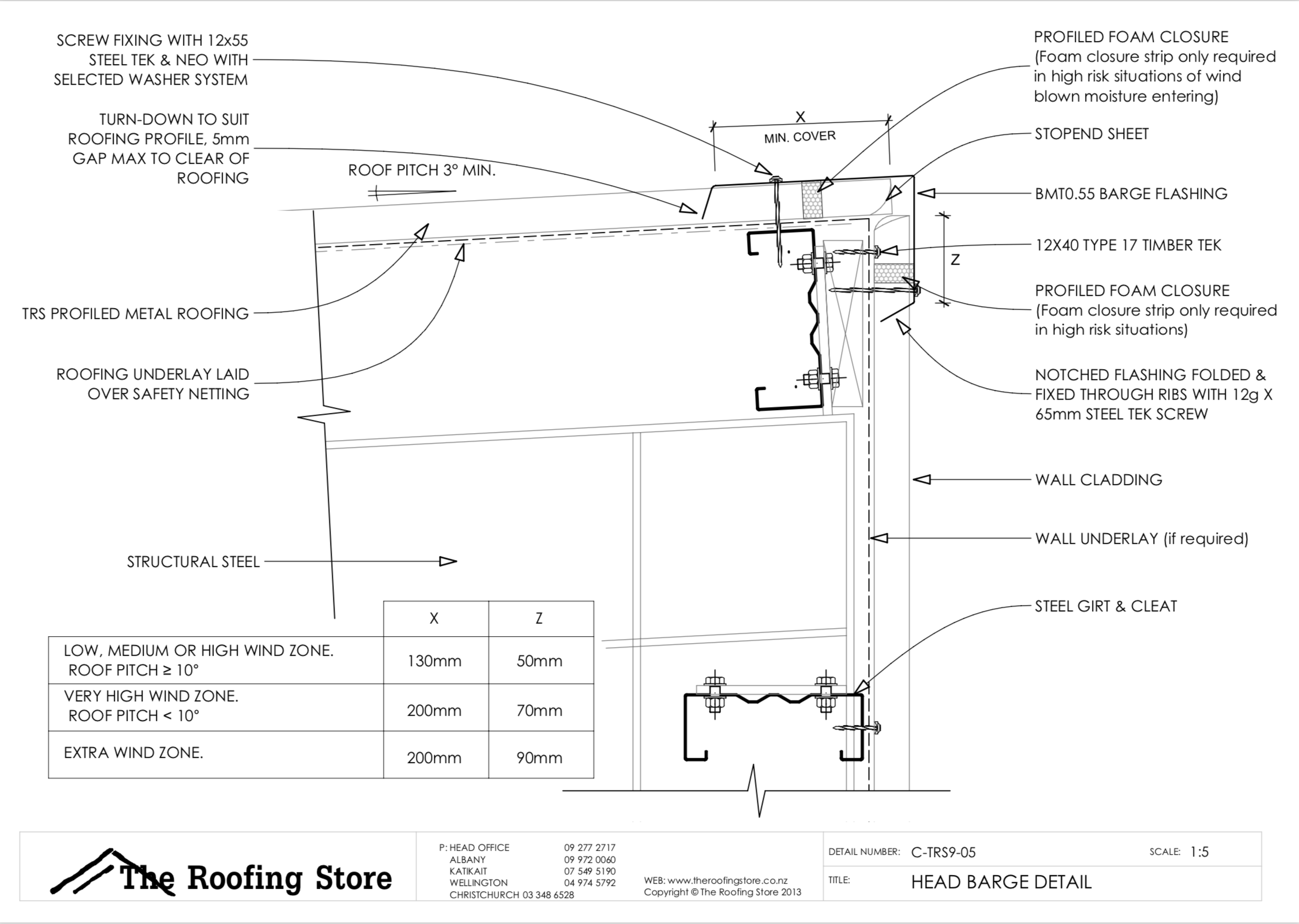 The Roofing StoreTRS9 Longrun Steel Roofing Commercial Specification