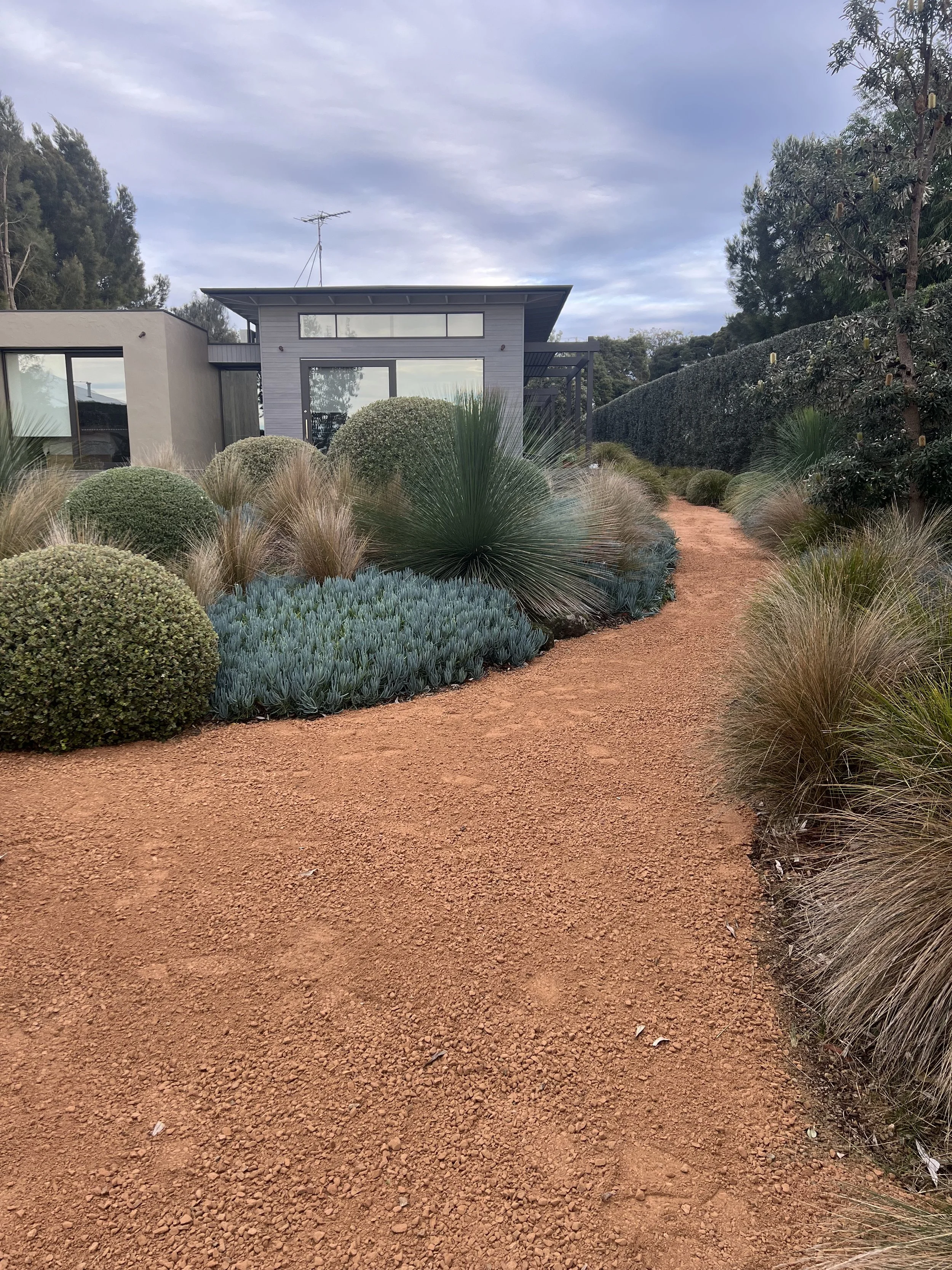 Ochre coloured pathway 