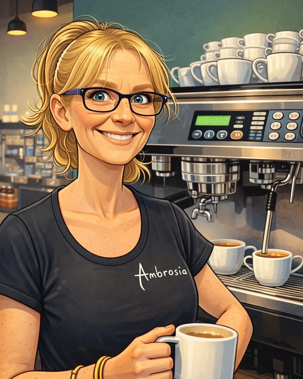 Alright this is fun 👇

Our caf&eacute; celebrities have officially had their glow-up into caricature form and we are OBSESSED. From coffee masters to kitchen legends&hellip; they&rsquo;re all here 👀

Now the real question is&hellip;
👀 Can you gues