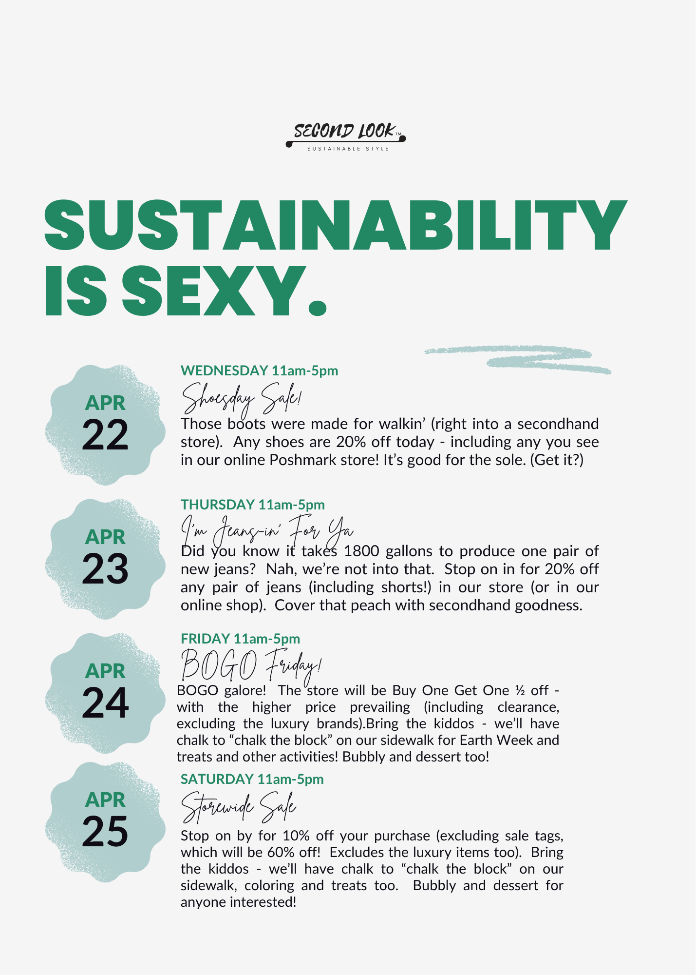 Sustainability is SEXY: Earth Week at Second Look