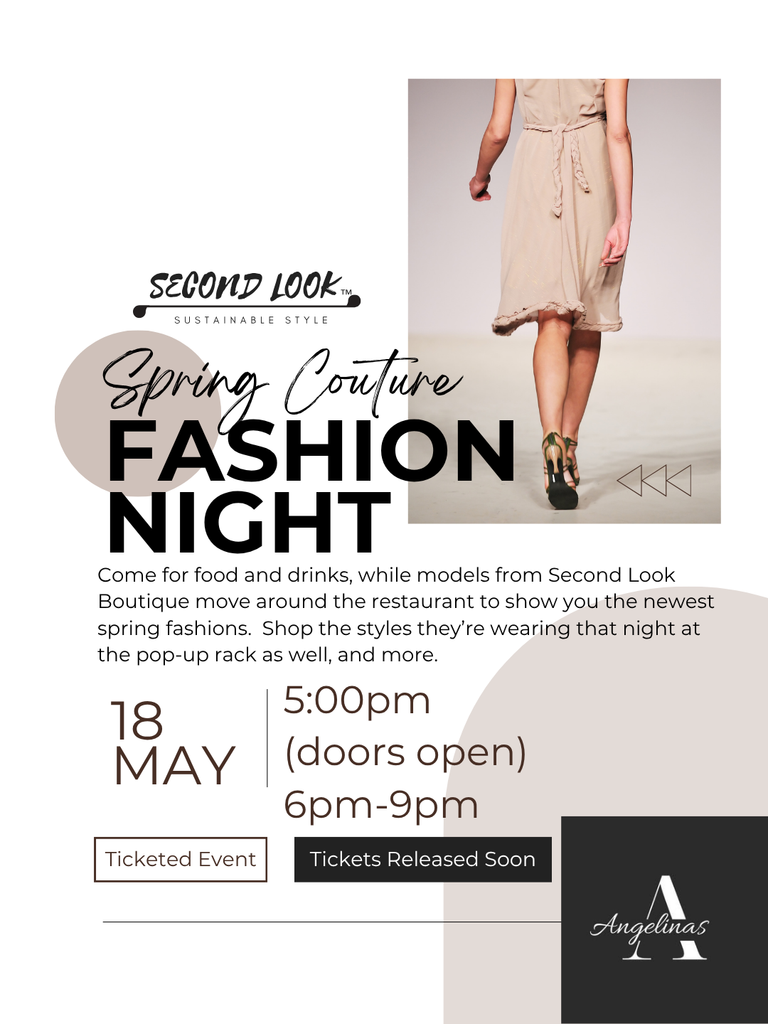 Spring Couture Fashion Night at Angelina’s Restaurant