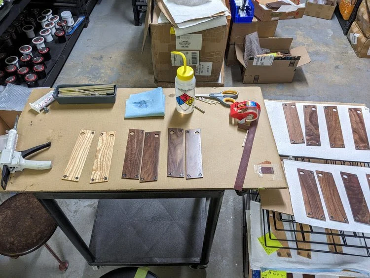  A look inside our bonding process on the new side panel samples. Surface prep is the most important part of all bonding processes 
