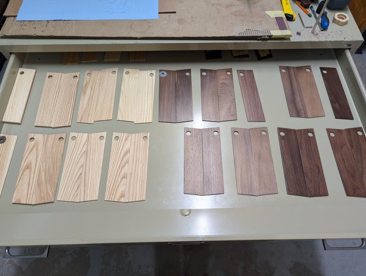 Prepped side panels with magnets bonded in