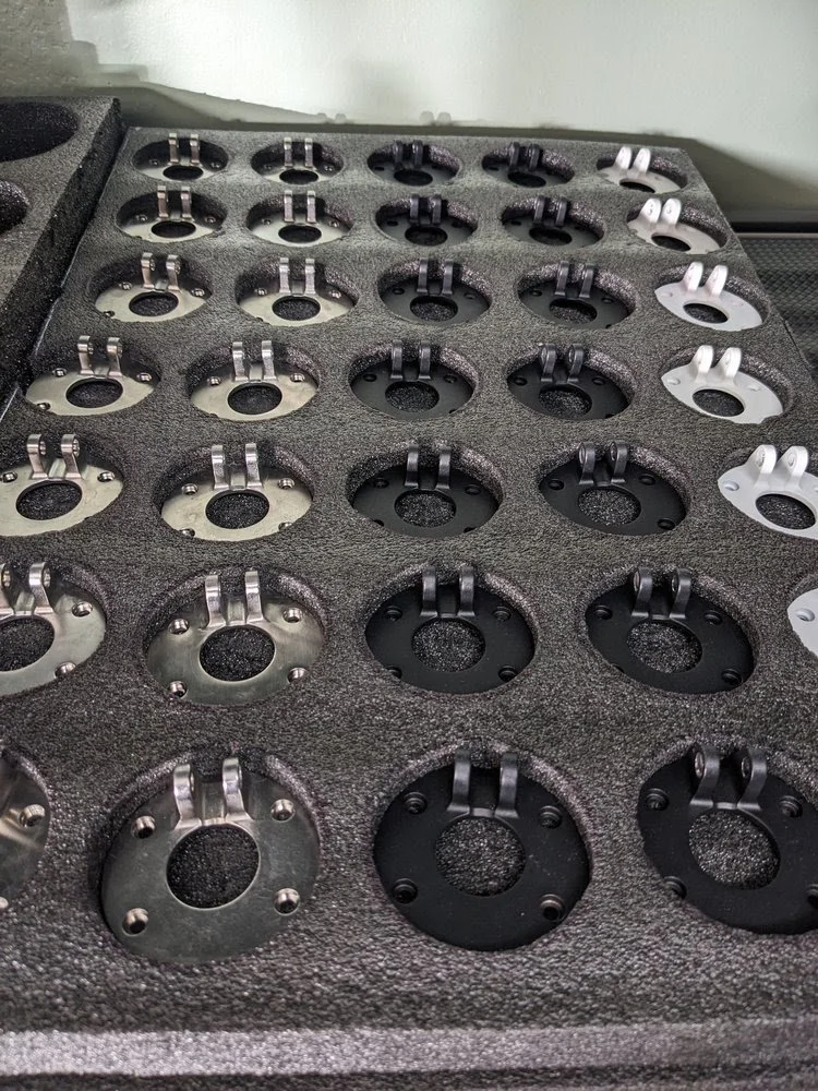 Working on shop organization to allow us to better protect and stack parts for optimized shelf space.