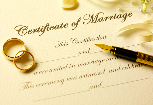 Mariage Certificate