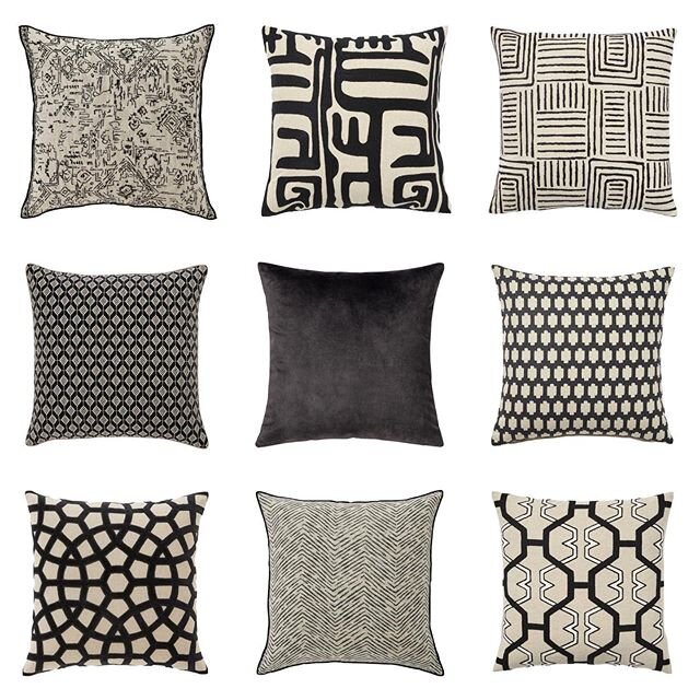 &lsquo;Cos there&rsquo;s no such thing as too many cushions 🖤 @weavehome .
.
.
#thedecoratorsydney #interiordecorating #tribal #pattern #linen #cushions #black #cream #decor #couch #sofa #cosy #home #homedecor #homewares #matchymatchy #monochrome #t