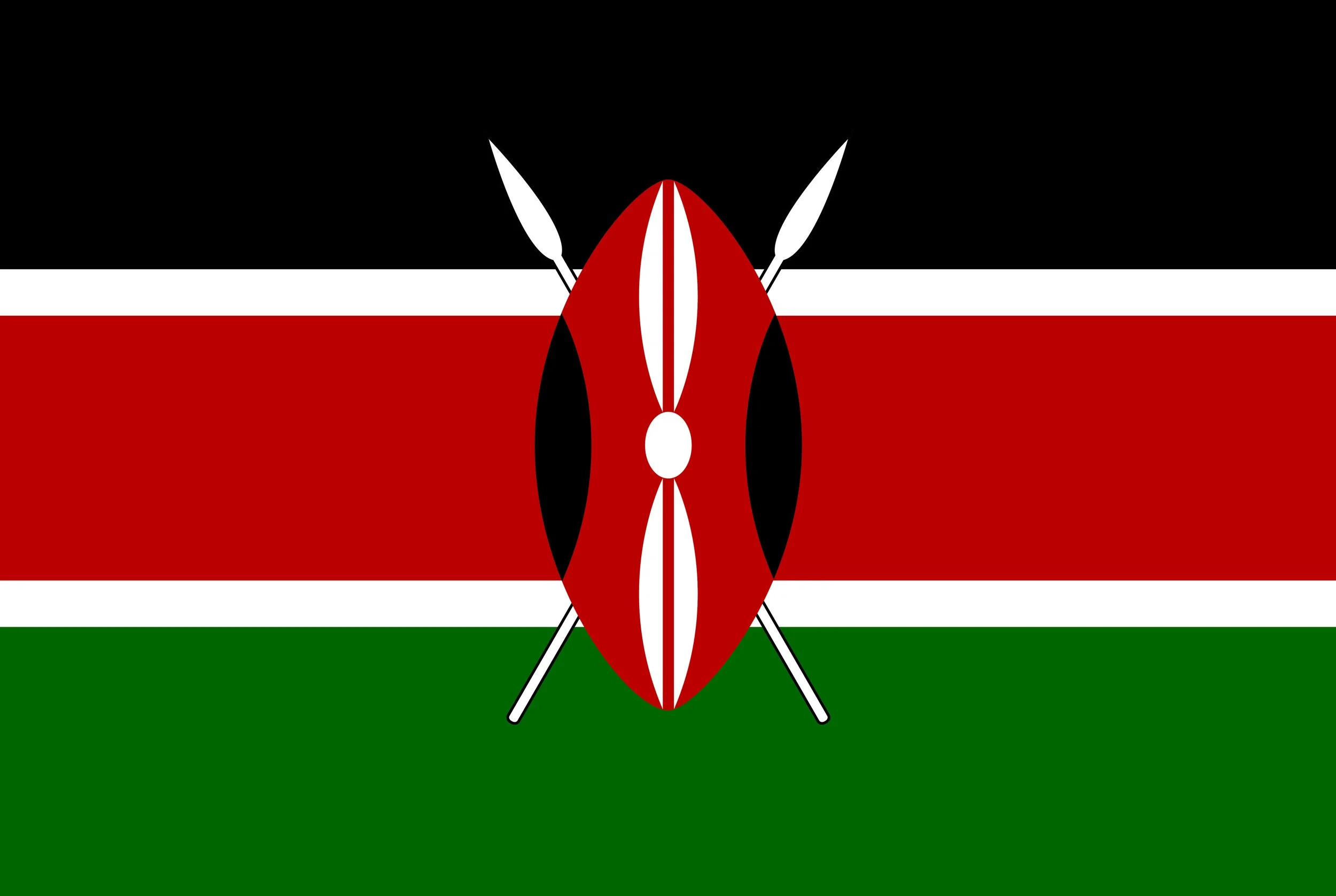 original and simple Kenya flag